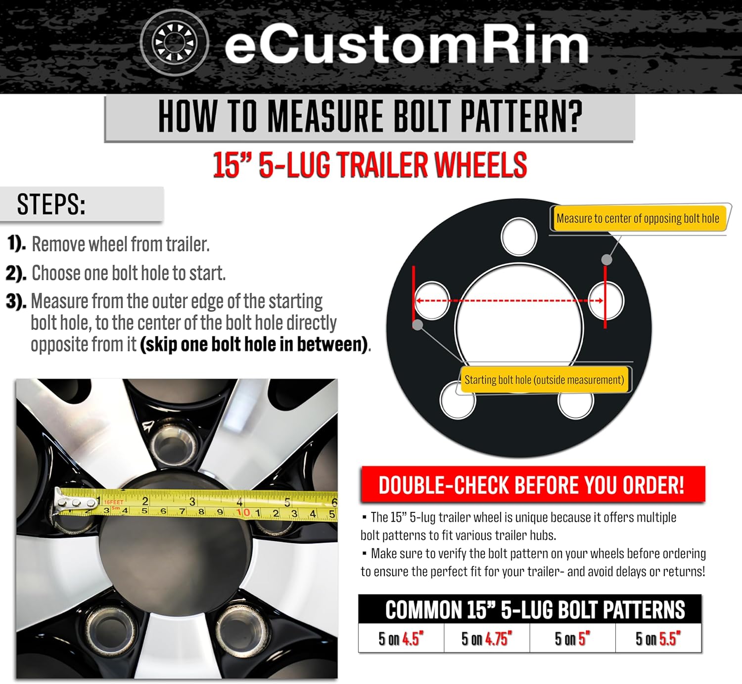 eCustomrim 2-Pack Radial Trailer Tire Rim ST205/75R14 14 Inch Load Range D 5 Lug On 4.5 Center White Wheel - 6 Year Warranty w/Roadside - Image 8