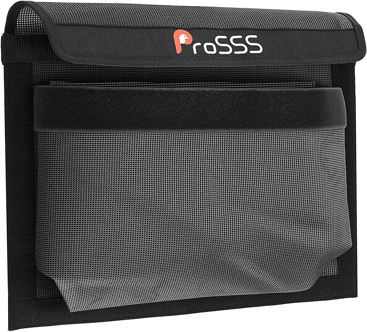 Boat Storage Mesh Bag with Secure Closure Flap - 13.7" x 9.8" - Upgraded Leak-Proof Design/Adhesive Backing/Perfect Boat Organizer-Boat Accessories-Keeps Contents Secure in Rough Waters