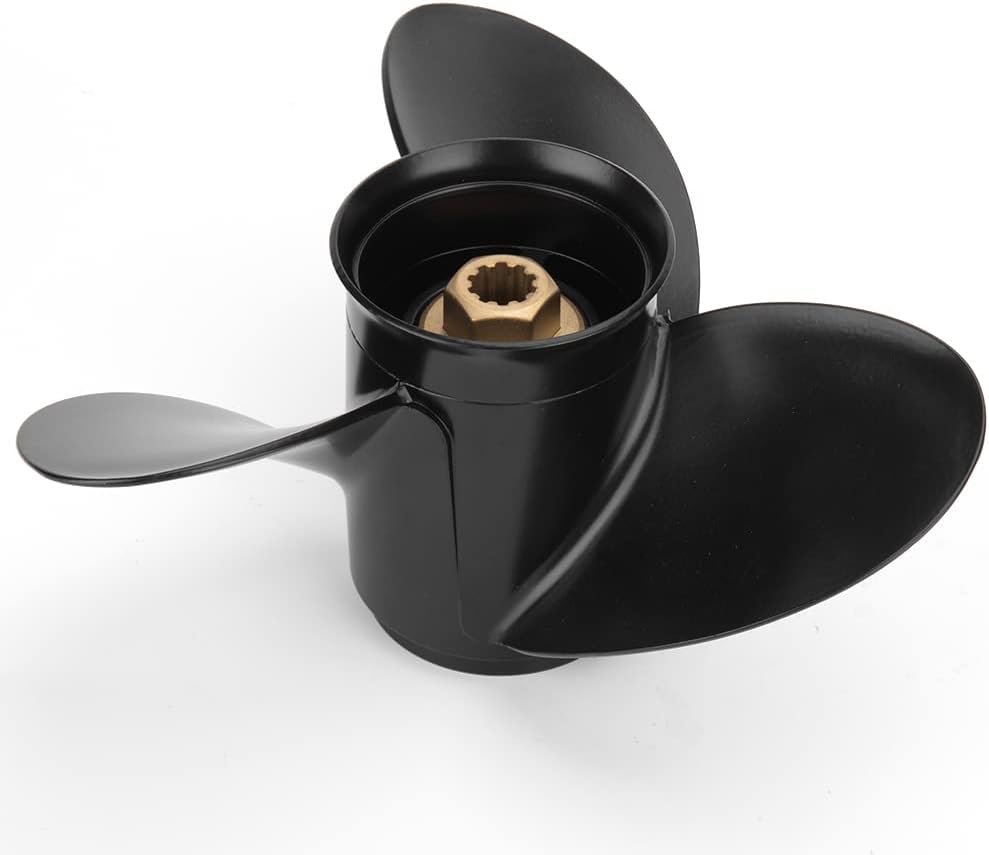 10 3/8 x 13 (10 Spline Tooth) Parts No.48-19640A40 Upgrade Aluminum Boat Outboard Propeller Compatible with Mercury Engines 9.9/15/18/20/25HP RH - Image 8