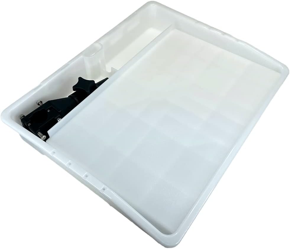 Pactrade Marine Bait Cutting Board for Boat - Adjustable Fish Cleaning Filet Table with Compartments, Knife Slots, and Engraved Fish Scale | Easy to Transport & Store (Rail Mount) White - Image 5
