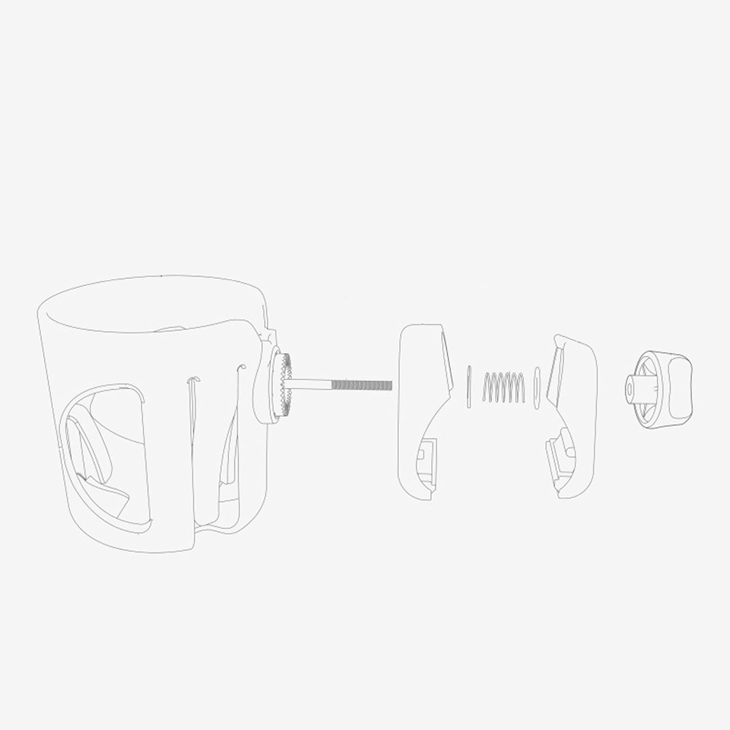 Boat Cup Holder Clamp-on Mount Marine Universal Drinks Holders Rotation Drink Holder for Marine Boat,Yacht,Kayak,Boat Rail, Boat Handle Bar,Stroller,Bikes,Trolleys,etc,with Alligator Clamp - Image 4