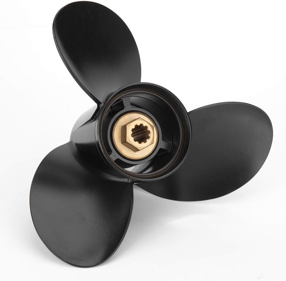 10 3/8 x 13 (10 Spline Tooth) Parts No.48-19640A40 Upgrade Aluminum Boat Outboard Propeller Compatible with Mercury Engines 9.9/15/18/20/25HP RH - Image 9