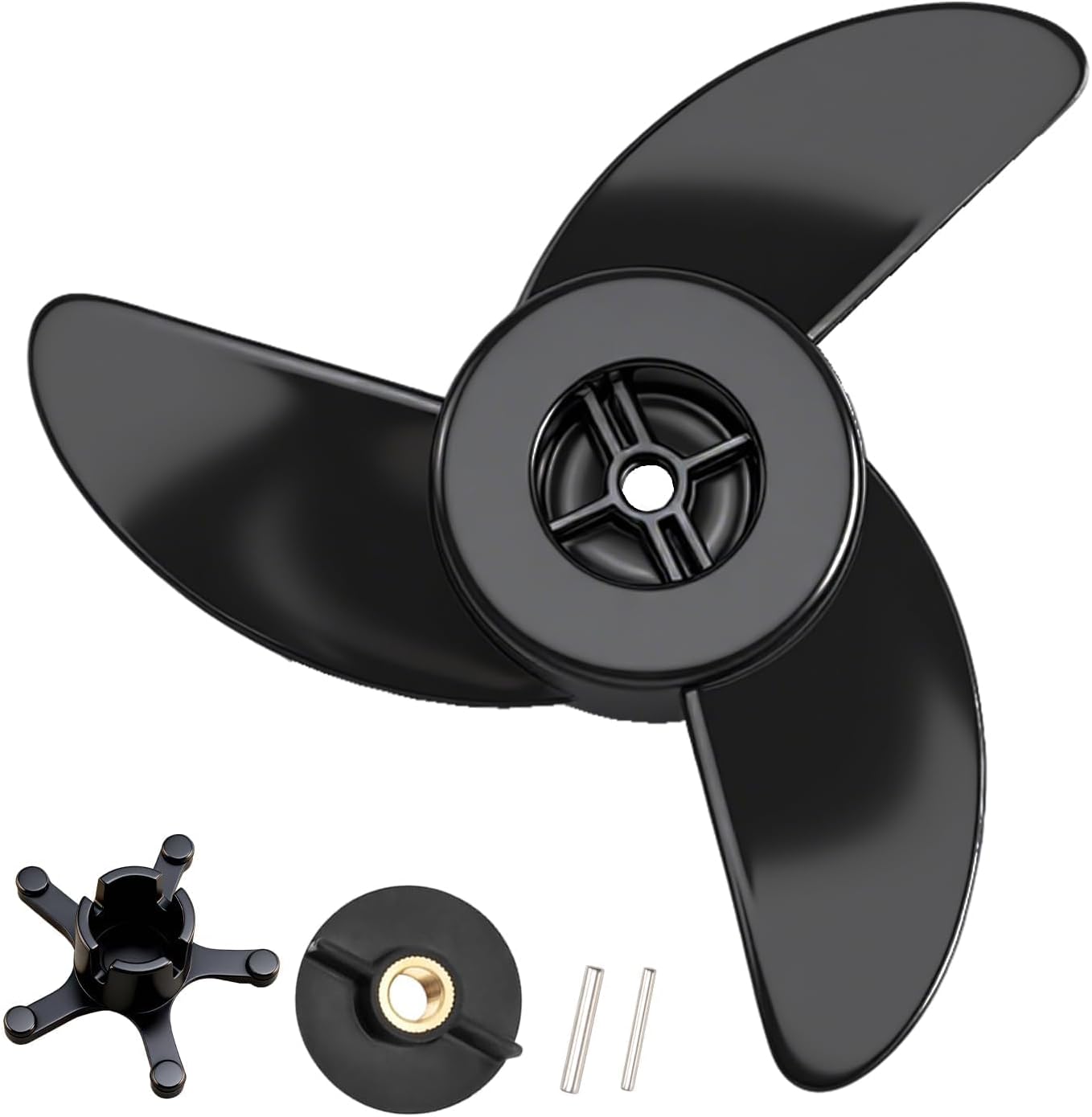 3-Blade Trolling Motor Propeller Compatible with Motorguide Machete III Trolling Motor - 3.5" Hub Small Boat Shallow-Water Replacement Drill Power