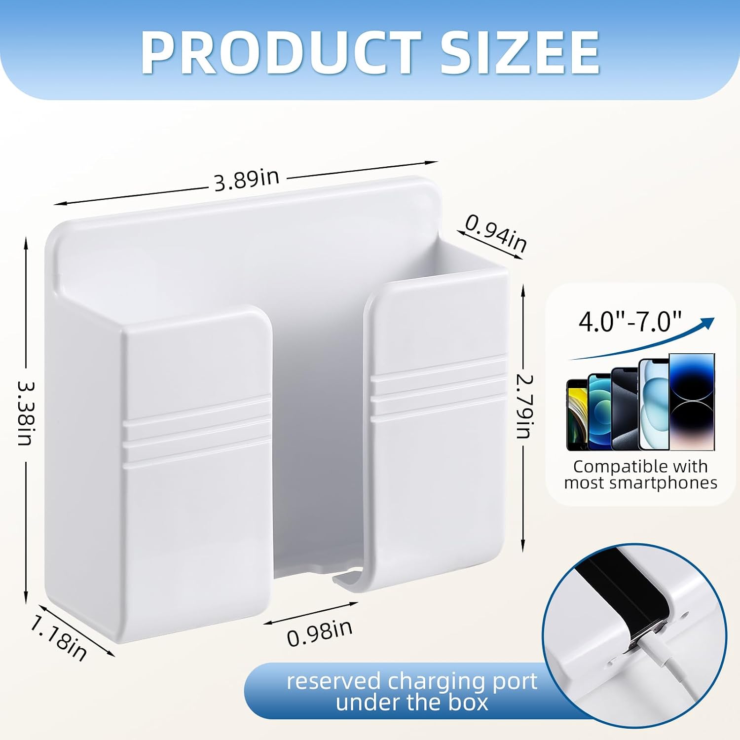 RV Accessories: Boat Accessories & Camper Accessory - Wall Phone Holder for Dorm Room & Apartment Essentials - Travel Trailer & RV Essentials for Inside and Pontoon Boat Accessory(2Pcs-White) - Image 2