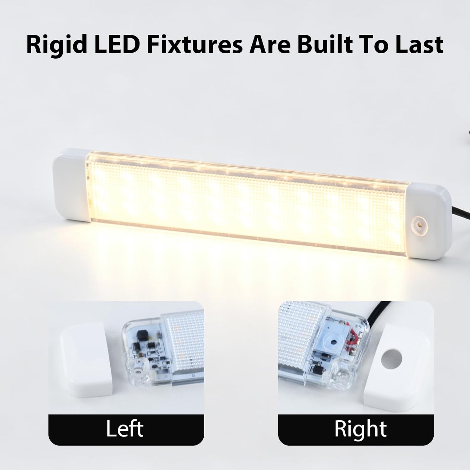 Marine LED light, 63 LED chips, dual-color (warm white and blue), 10–30V, interior light with touch switch, 760-lumen ultra-bright waterproof light, suitable for Ship yacht cabins , surface-mount - Image 6