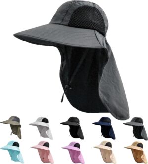 Sun Hat for Men Women with Neck Fla...