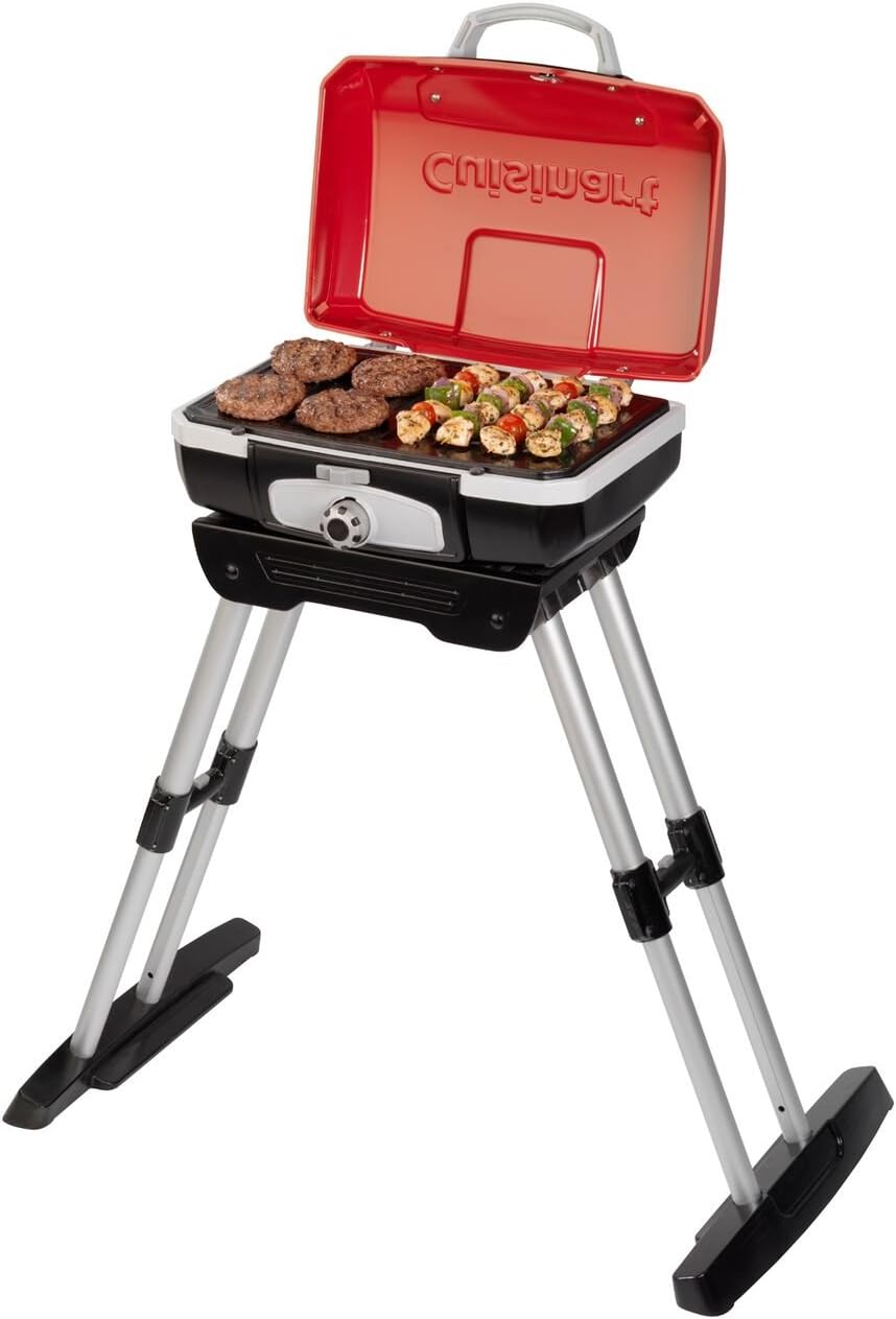 Cuisinart Petite Gourmet Portable Gas Grill with VersaStand, Compact Portable Grill Propane, 150 Sq. In. Cooking Surface, 5,500 BTU Burner Small Gas Grills for Camping, BBQ, Adjustable Base, Handles - Image 7