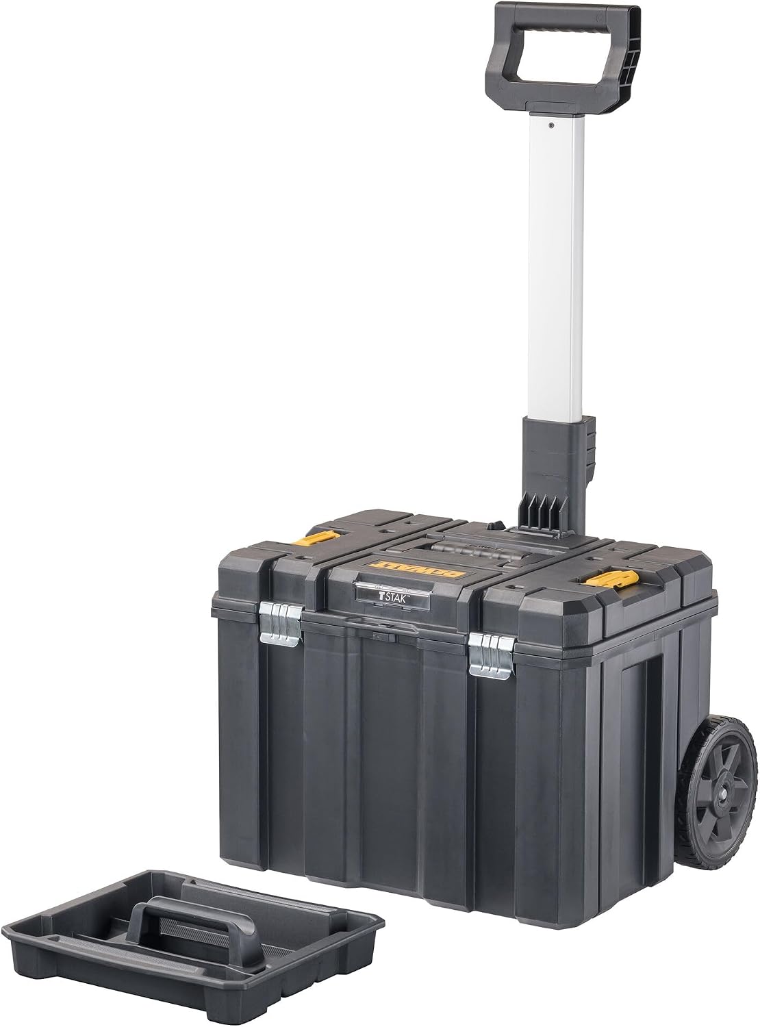DEWALT Tool Box with Wheels Modular, Large Rolling Tool Box With Telescopic Handle, Portable Carrier Deep Stackable TSTAK Storage (DWST17820) - Image 3