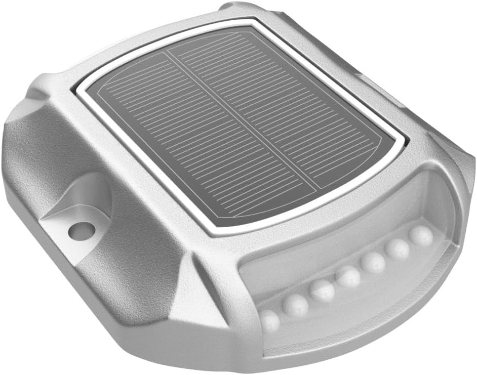VOLISUN Solar Driveway Lights Dock Deck Lights 12 Pack,2 Colors in 1, LED Solar Powered Waterproof Outdoor Warning Step Light for Driveway Sidewalk Pathway (White/Blue),Auto On/Off - Image 4