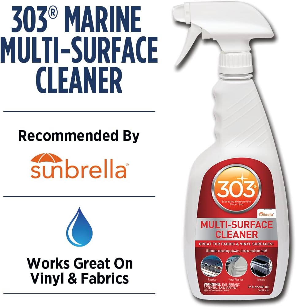 303 Marine Multi-Surface Cleaner for Vinyl & Canvas, 32 oz | Removes dirt, grime, and stains from vinyl, canvas, upholstery, and other marine surfaces. - Image 2
