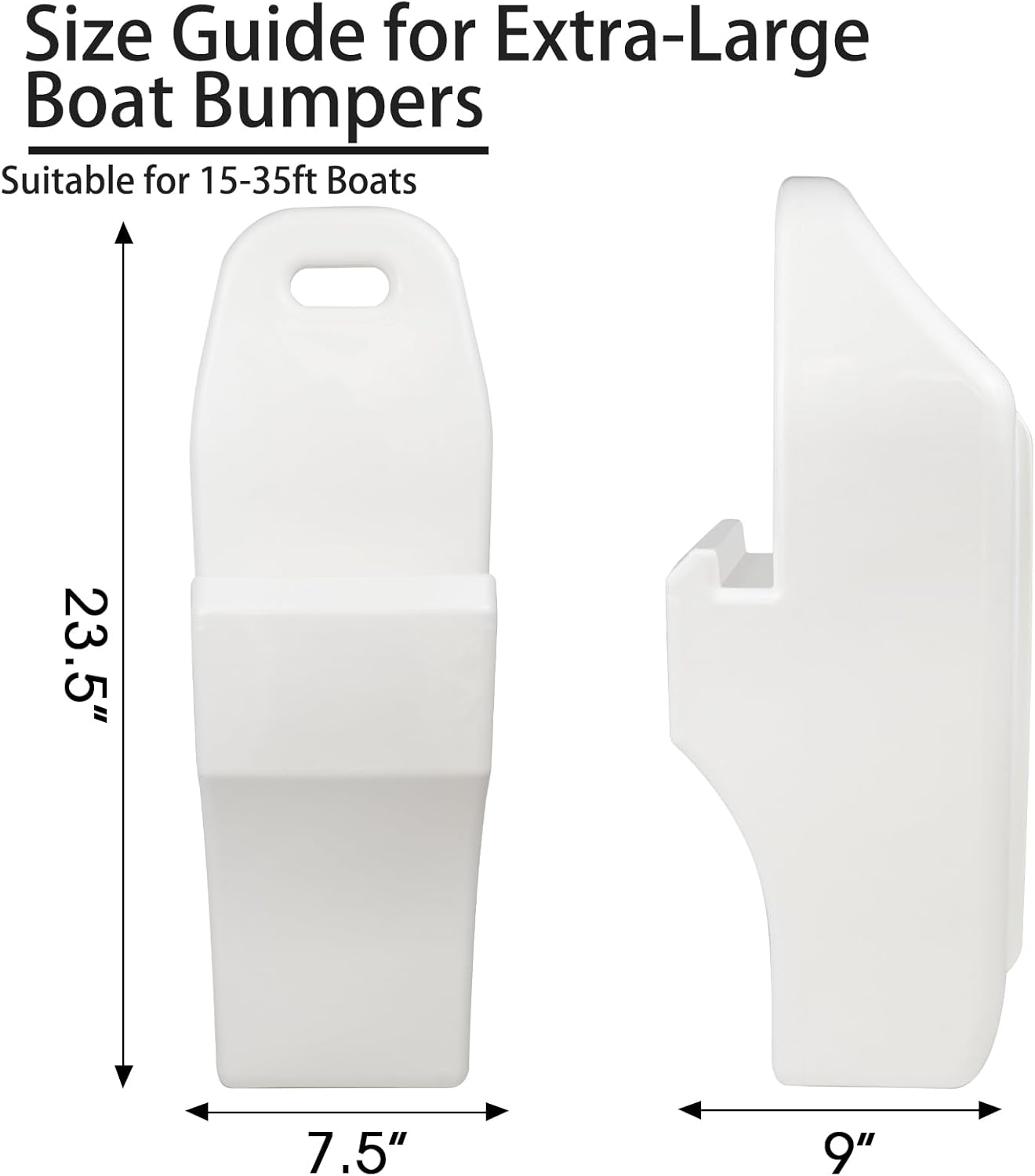 Pontoon Fenders Boat Bumpers for Docking Pontoon Boat ONLY,Customized Inflatable Fender Dock Bumper with Locking Recessed Groove&Grip Handle - Image 2