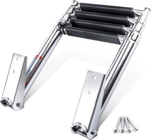 4 Step Boat Ladder, Stainless Steel...