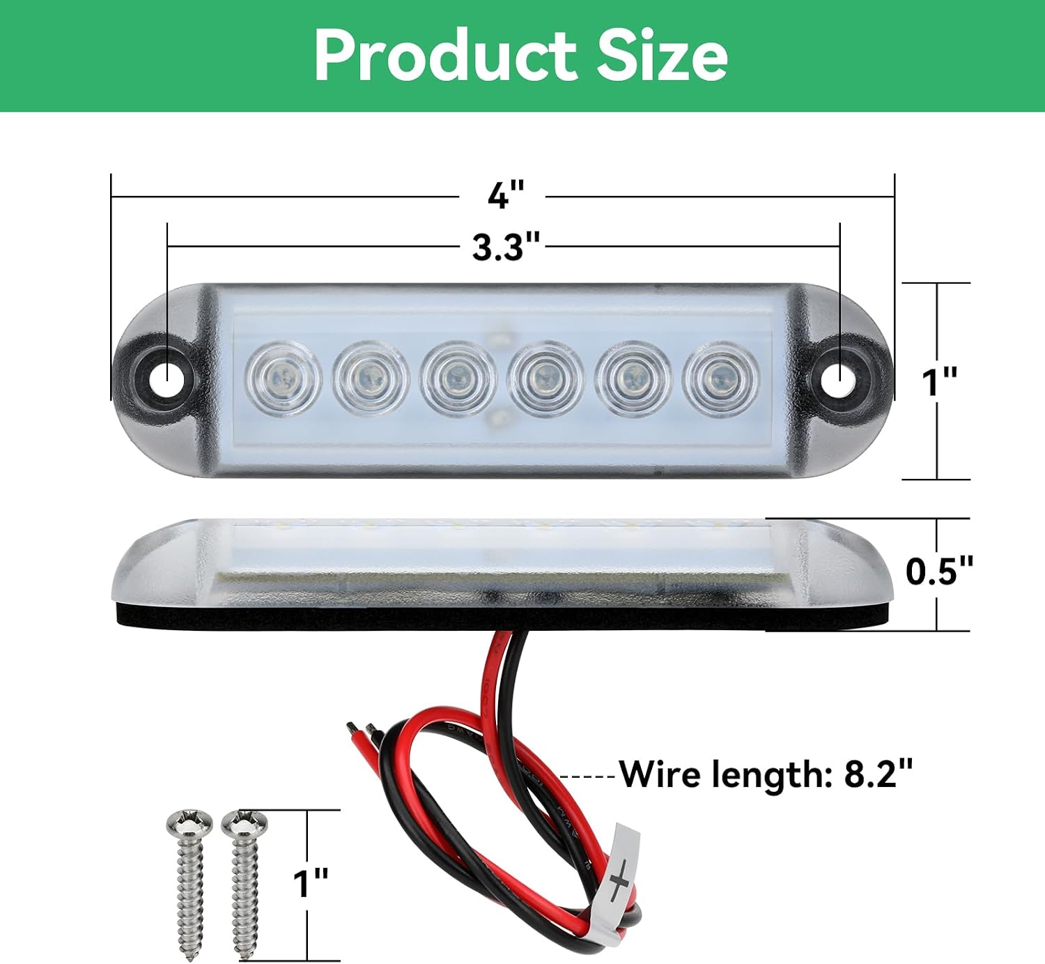 RGBW Boat LED Courtesy Light 12V 4PCS, 4 Inches Marine Courtesy Light Strip, IP67 Waterproof Boat Interior Cabin Lighting for Pontoon Sailboat Bass Yacht Kayak - Image 8