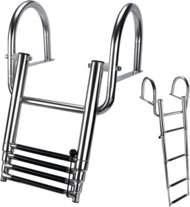 Hoffen 4 Step Pontoon Boat Ladder, ...