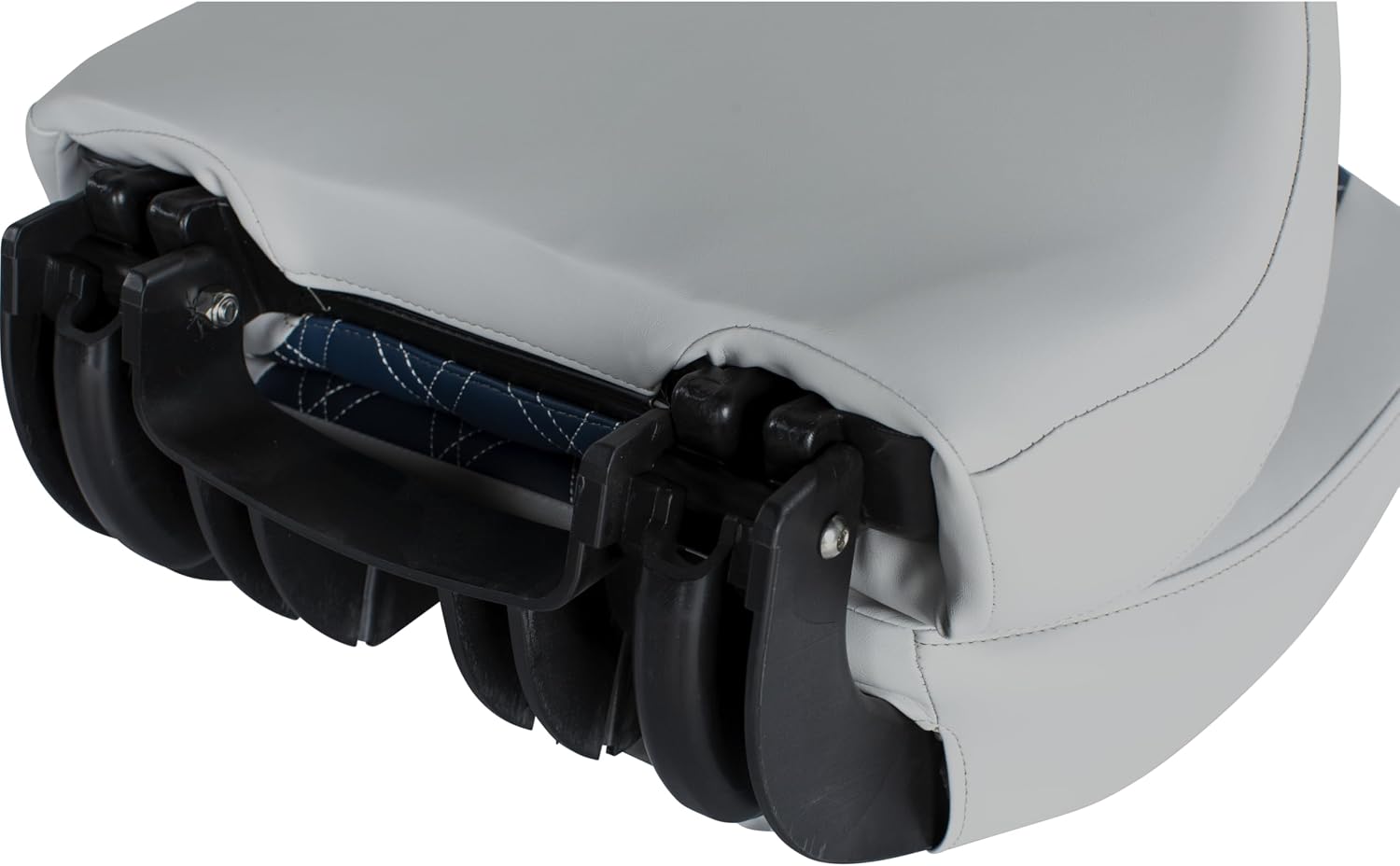 Lippert Sunset Collection Folding Pontoon Boat Seat, Contoured Foam Cushioning, Durable Marine-Grade Vinyl, Poly Frame, Pedestal Not Included, 19" L x 19" W x 22.5" H - 2024023317 - Image 8
