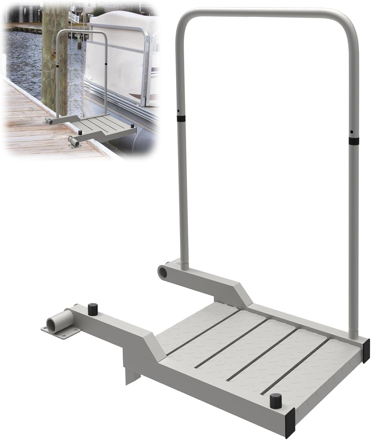 THOOUM Boat Boarding Platform and Dock Extension to Step Up & Down (Fixed), Boat Boarding Platform Dock Step for Boat Lifts