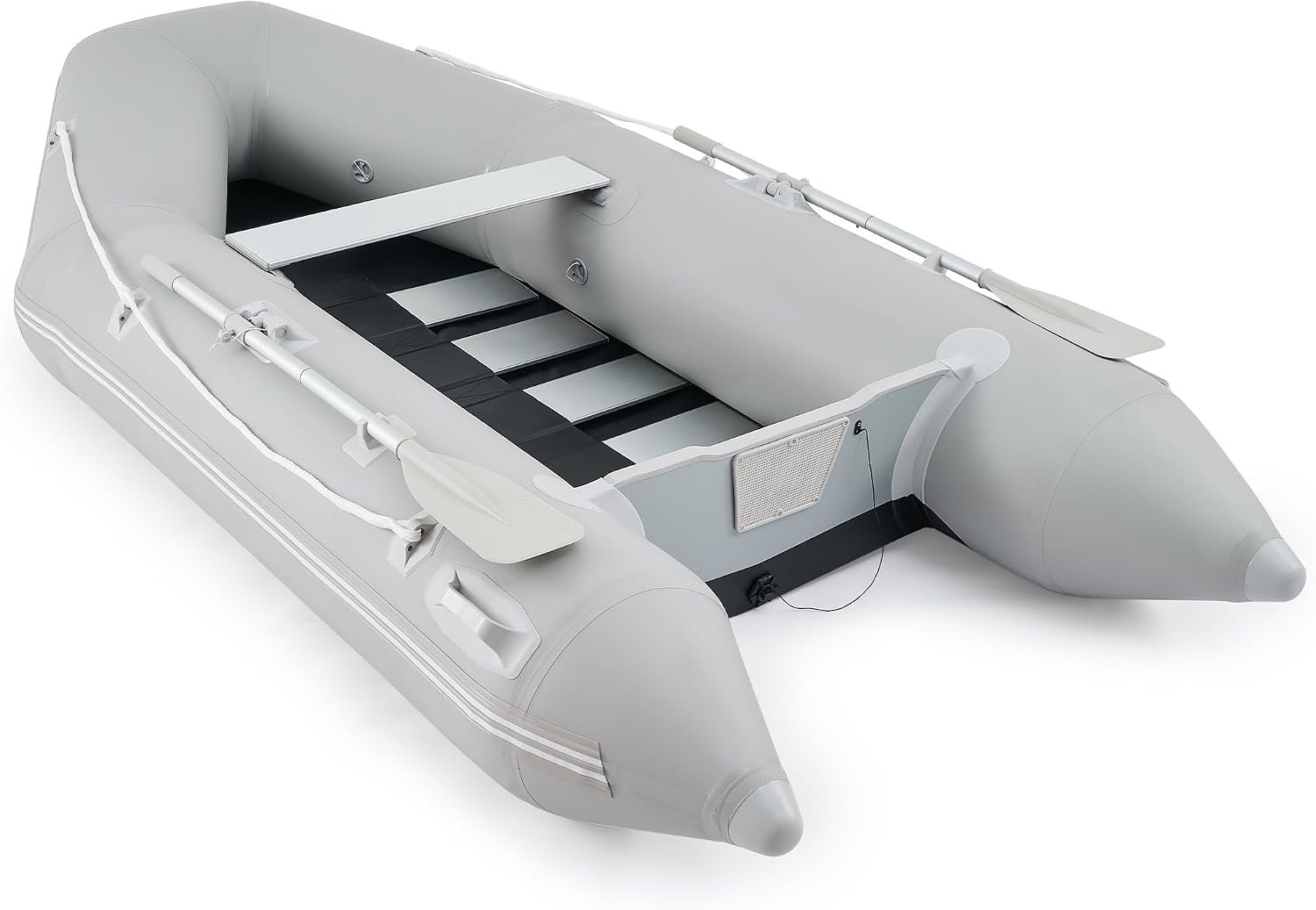 CO-Z 10ft Inflatable Dinghy Boat for 4 Adults, 990lb Capacity Heavy-Duty PVC Raft with Aluminum Floor & Oars, Motor Mount, Kayak-Style Tender for Fishing, Rescue & Water Sports - Image 9