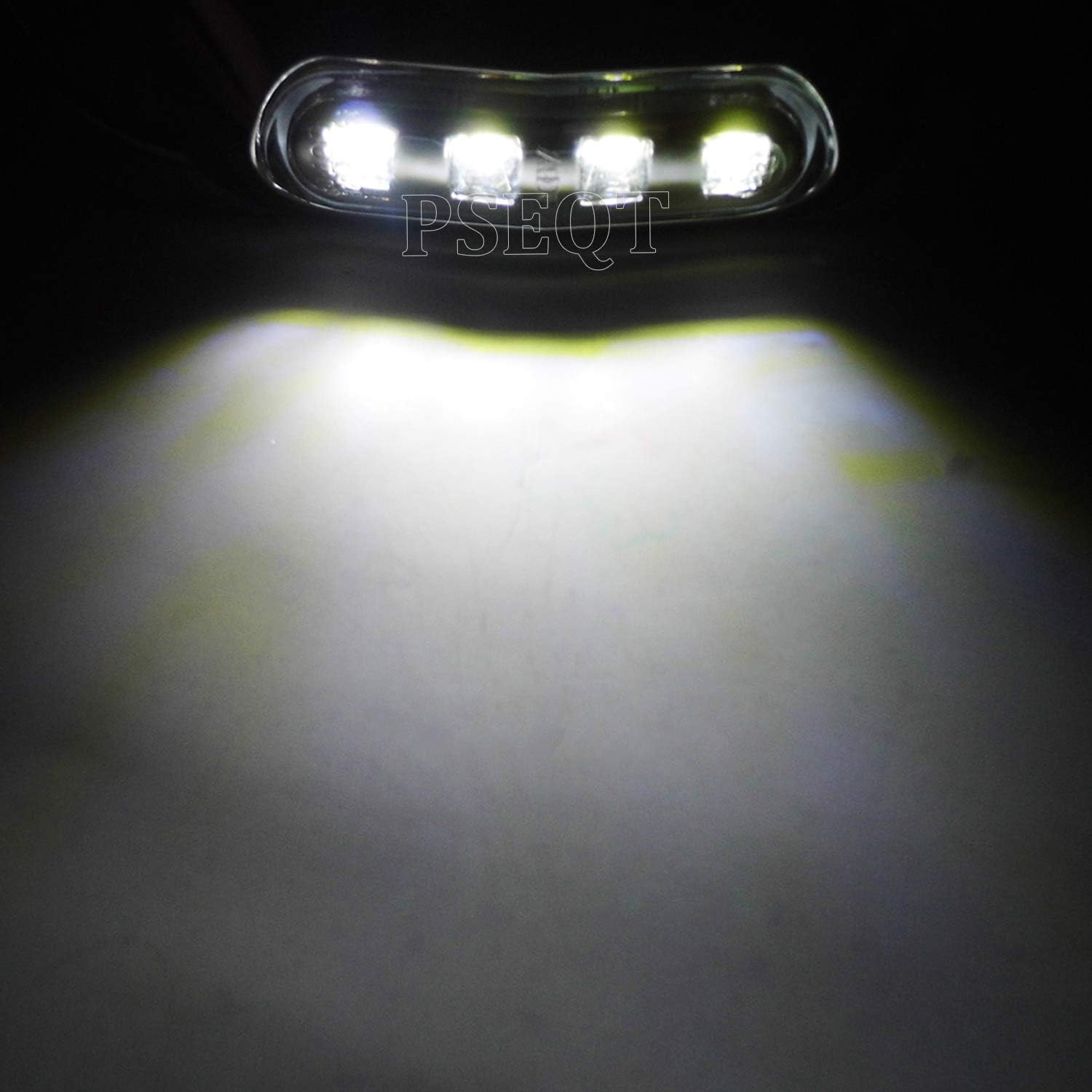 PSEQT 3.8'' Waterproof Boat Marine LED Lights Courtesy Interior Deck Light Navigation Transom Stern Cabin Lighting for Pontoon Fishing Boat Kayak Sailboat Bass Boats Vessel 12V 24V (White 4Pcs) - Image 2