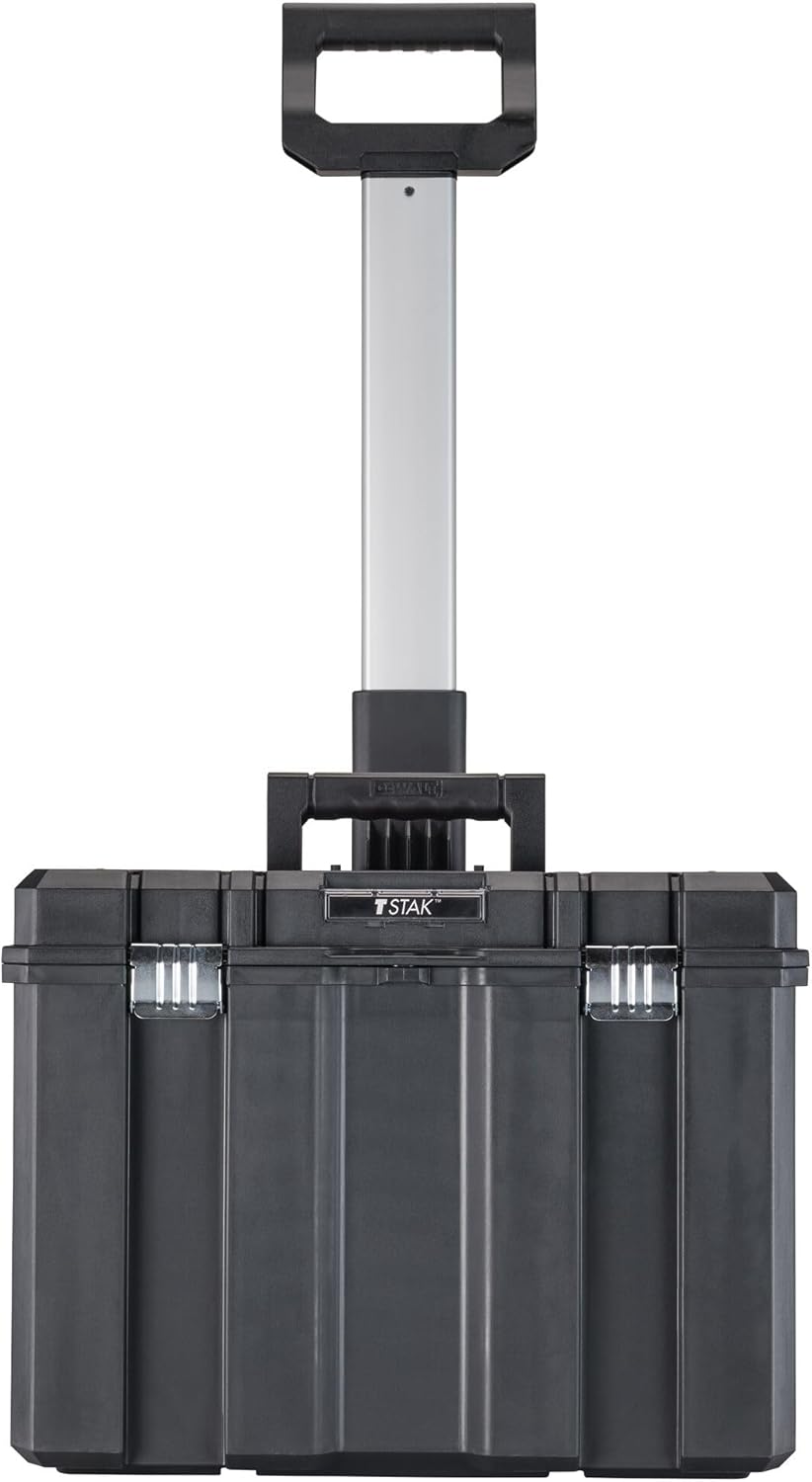DEWALT Tool Box with Wheels Modular, Large Rolling Tool Box With Telescopic Handle, Portable Carrier Deep Stackable TSTAK Storage (DWST17820) - Image 4