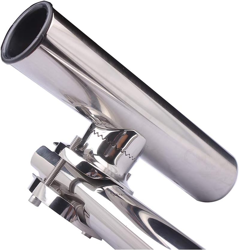 Tournament Style Fishing Rod Holders, Stainless Steel Fishing Rod Holder Clamp-on 1 1/4" to 2" Rails for Boat, Side Mount Rod Holder for Marine Yacht Boat Truck RV - Image 4