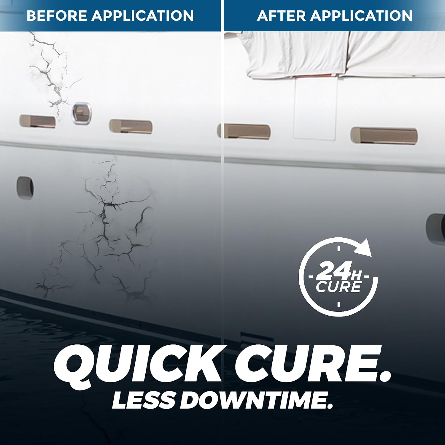 5200 Marine Sealant for Boats & RVs-Fast-Cure (30 Mins), Waterproof, UV-Resistant, High-Bond Adhesive Sealant for Hulls, Decks, Fiberglass, Wood & Metal-Eco-Friendly, Low Odor, with Gloves&Nozzle (1) - Image 7