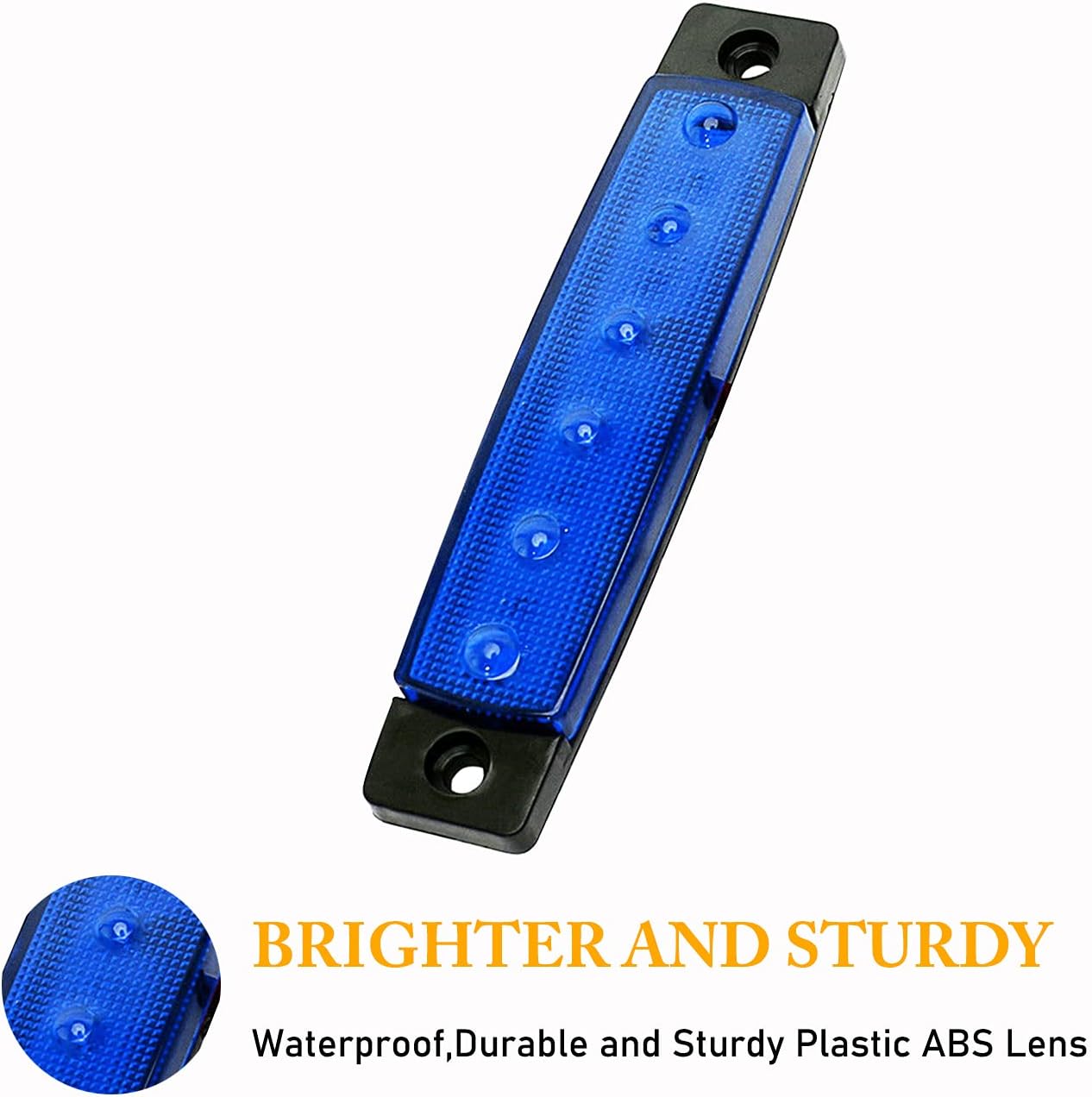 PSEQT LED Boat Interior Lights Marine Courtesy Light Strip Deck Transom Cockpit Navigation Lighting Waterproof for Fishing Pontoon Kayak Yacht Sailboat (Blue 10Pcs) - Image 4