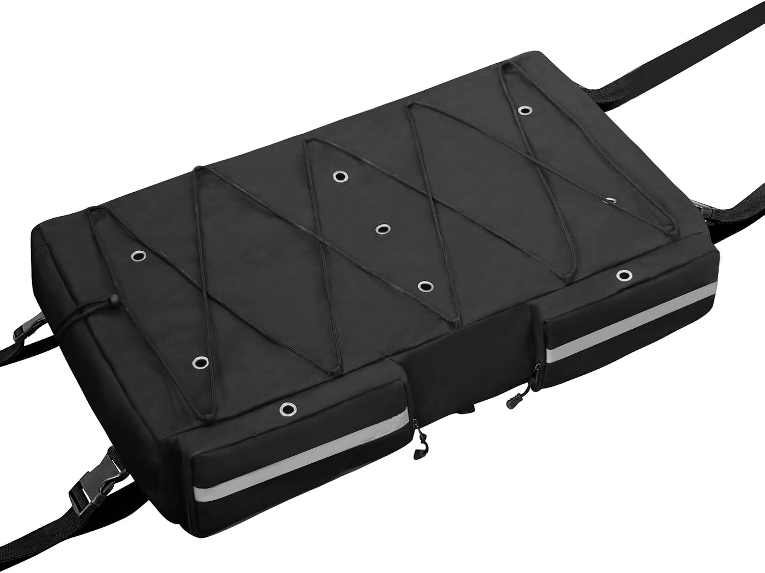 MDSTOP T-Top Storage Bag, Boat Life Jackets Bag Can Secure 4 Fishing Rods, Hold 4-6 Type II Life Jackets, for Most T-Top Hard Tops, Bimini-Tops, Pontoon Tops(Life Jackets not Included) - Image 8