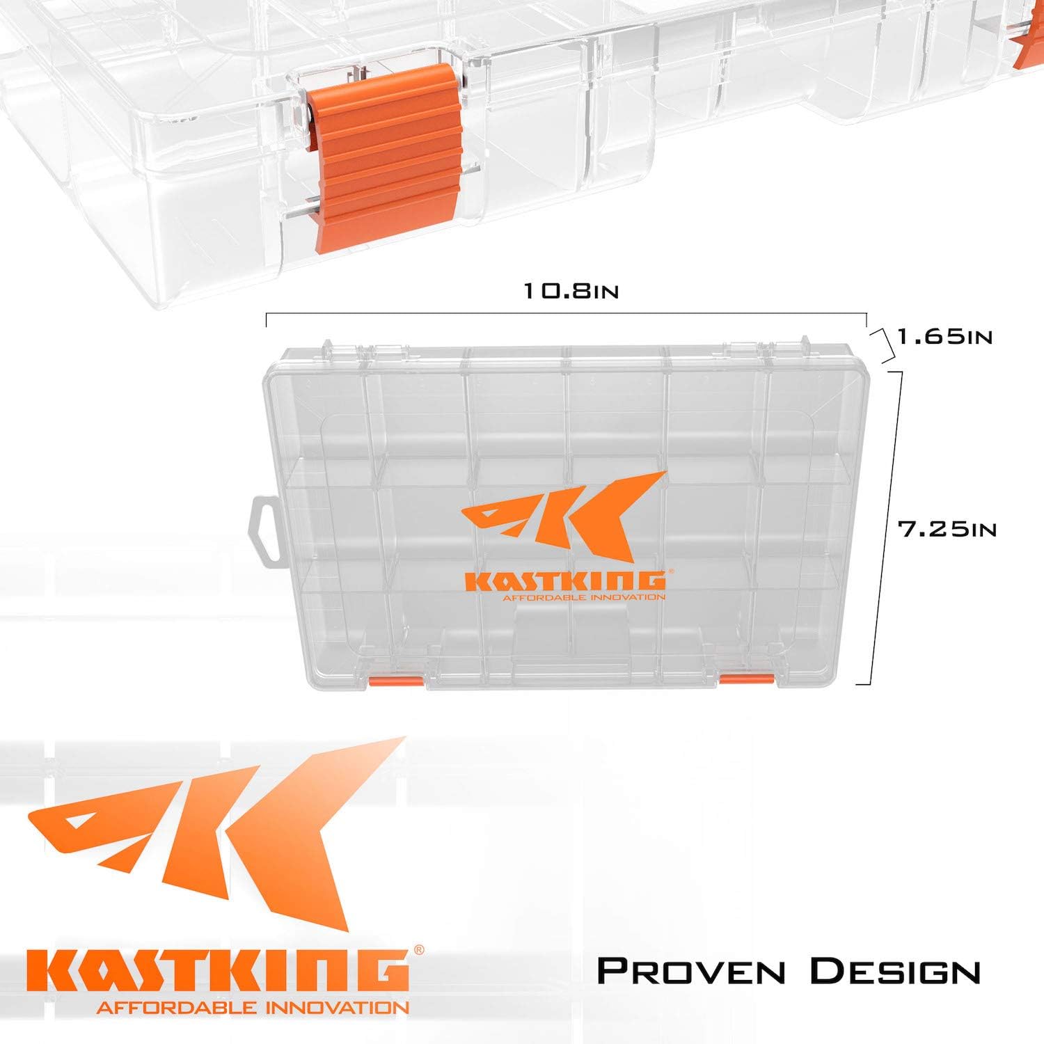 KastKing Tackle Boxes, Plastic Box, Plastic Storage Organizer Box with Removable Dividers - Fishing Tackle Storage - Box Organizer - 2 Packs /4 Packs Tackle Trays - Parts Box - Image 2