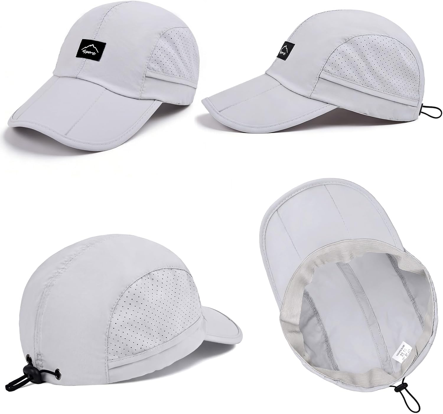 Foldable Unstructured Baseball Cap UPF 50+ Water Resistant Portable Sport Hat for Men Women Outdoor Hiking Fishing - Image 5