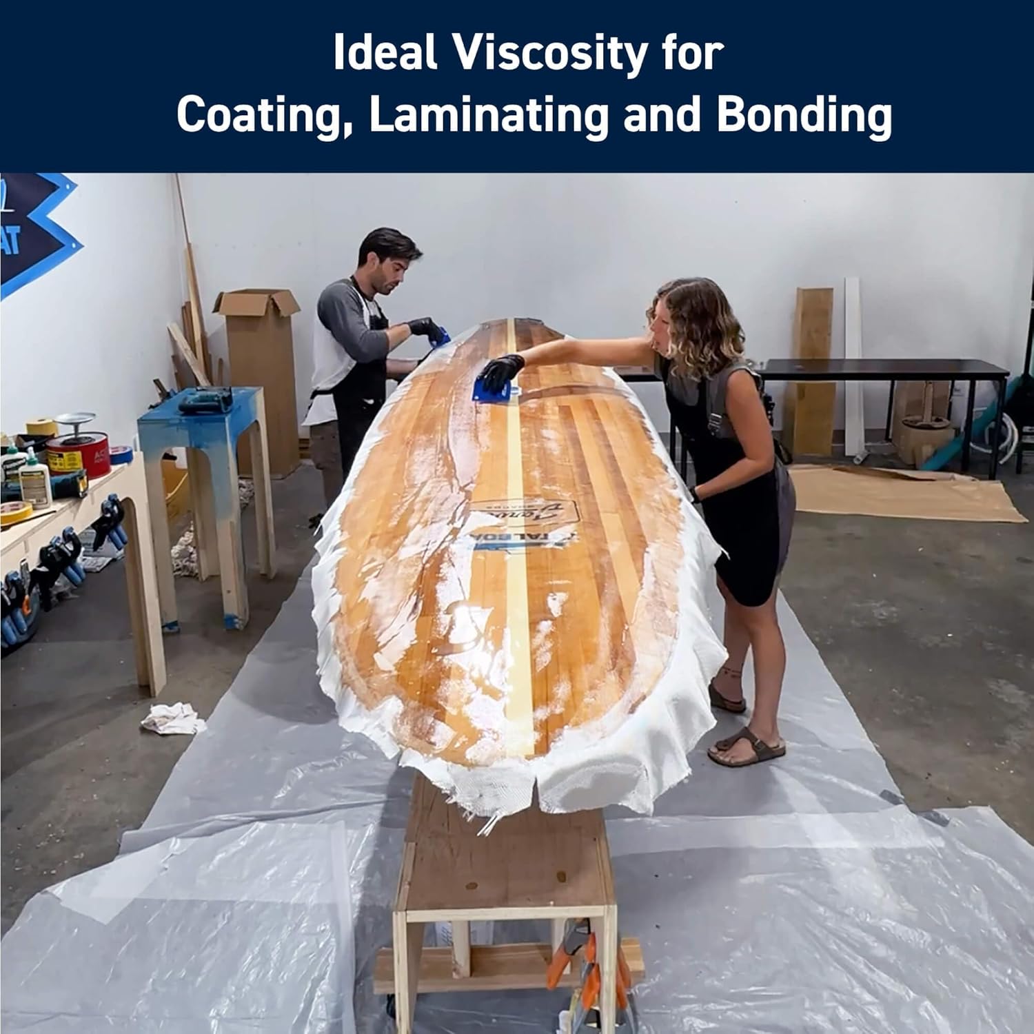 TotalBoat 5:1 Marine Epoxy Resin Kit for Bonding, Filleting, Coating, and Laminating - Use for Fiberglass, Wood, Carbon Fiber, Boat Building, Repairs, Woodworking (Gallon, Fast Hardener, Pumps) - Image 3
