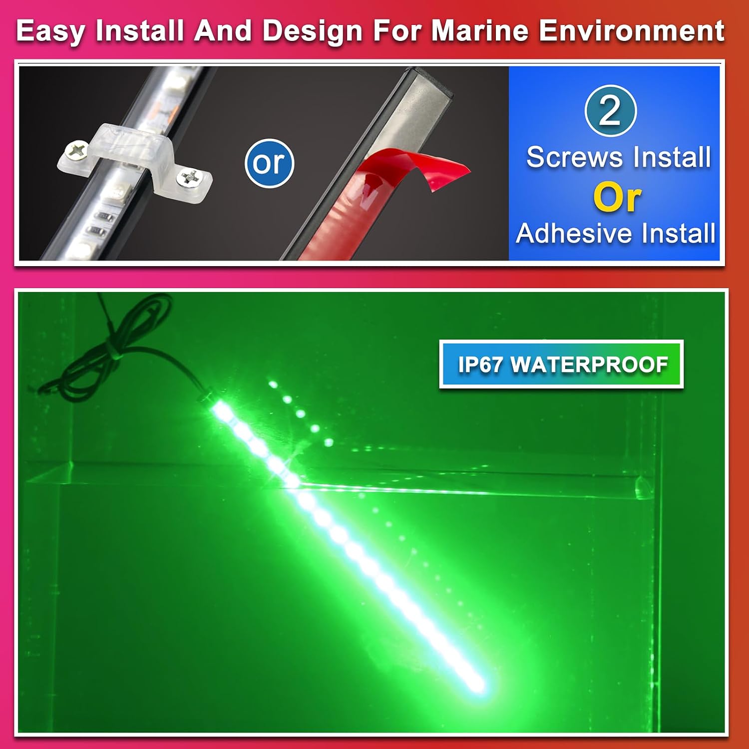 Boat LED Boat Navigation Light, Red and Green Marine Navigation Lights for Boats led, Boat Bow Lights for Night Fishing Night Boating, Nav Light for Bass Boats, Pontoon, Jon Boats - Image 3