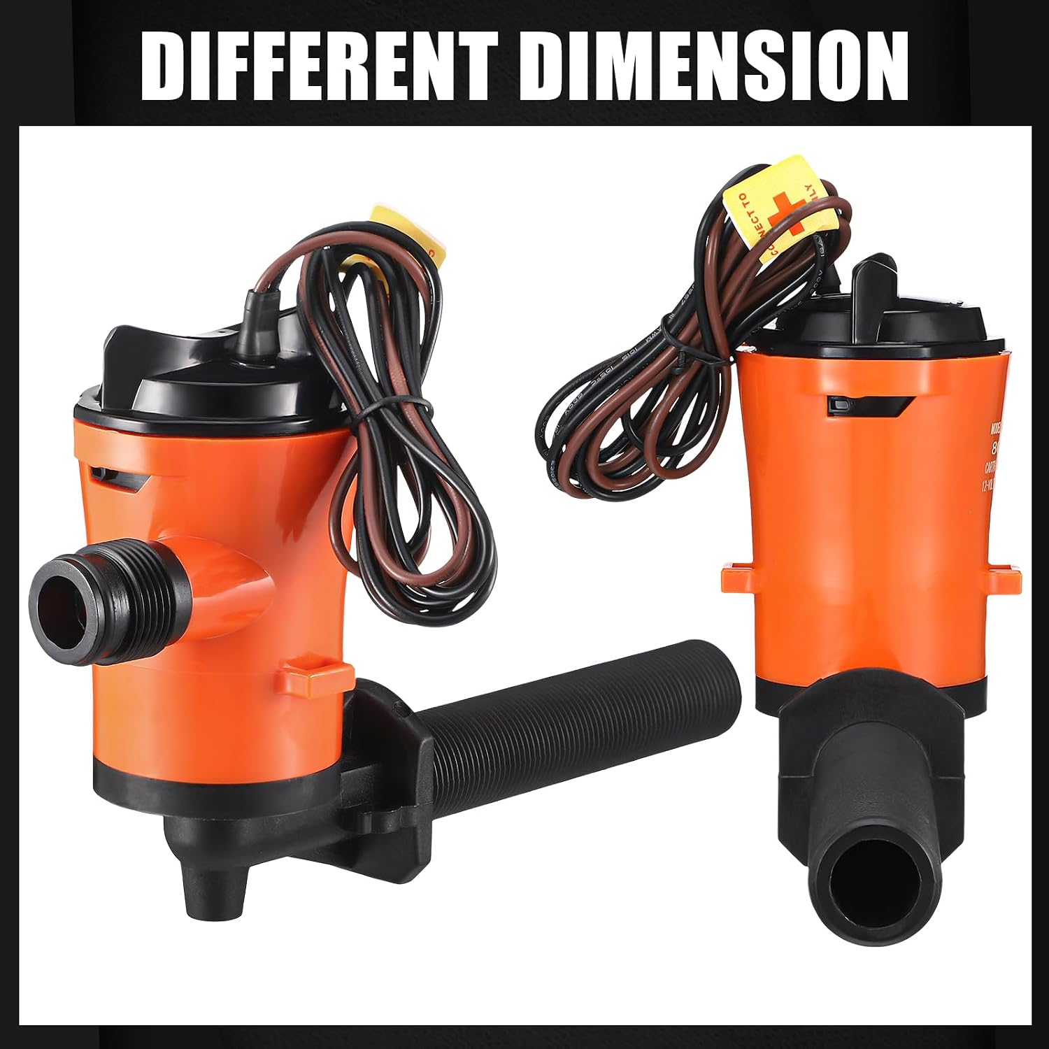 Retisee 12V 800GPH Livewell Pump Kit for Boat Aerator Pump with 4 3/4'' Stainless Steel Mesh Strainer Marine Baitwell Replacement for Fishing Tank Submersible Cartridge Aerator Boat Marine Yacht - Image 5