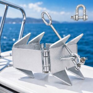Box Boat Anchor, Galvanized Folding...