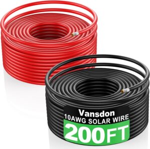 Vansdon 2x200FT Solar Panel Wire,10...