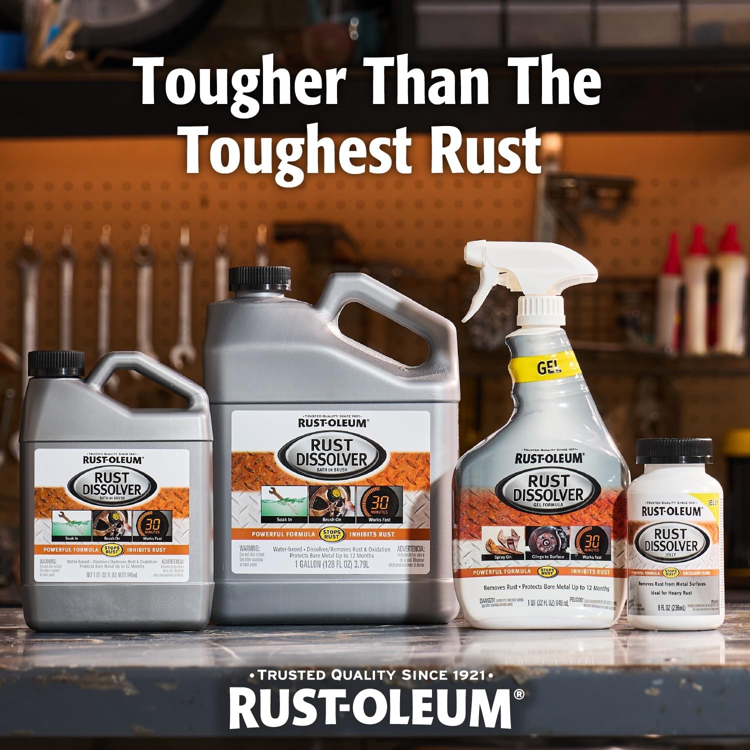 Rust-Oleum Rust Dissolver Trigger Spray Gel | Heavy-Duty Corrosion Remover for Metal Tools, Cars, Bikes, Grills, Bolts, Firearms & More | 32 oz - Image 10