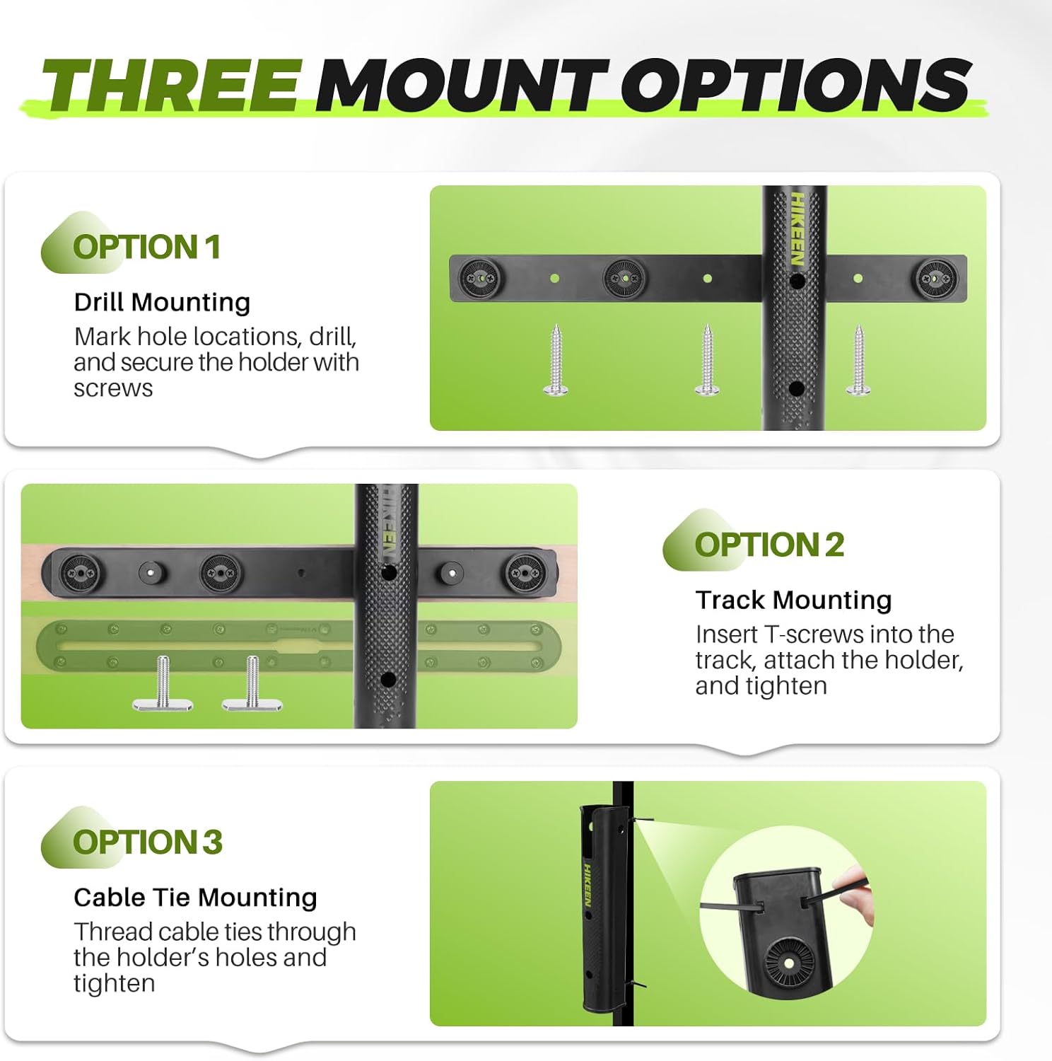 Hikeen Adjustable Fishing Rod Holder, 4 Tube Fishing Pole Holders Wall-Mounted Rod Rack for Boat Kayak Golf Cart Garage Crate Cooler Wagon RV - Image 4