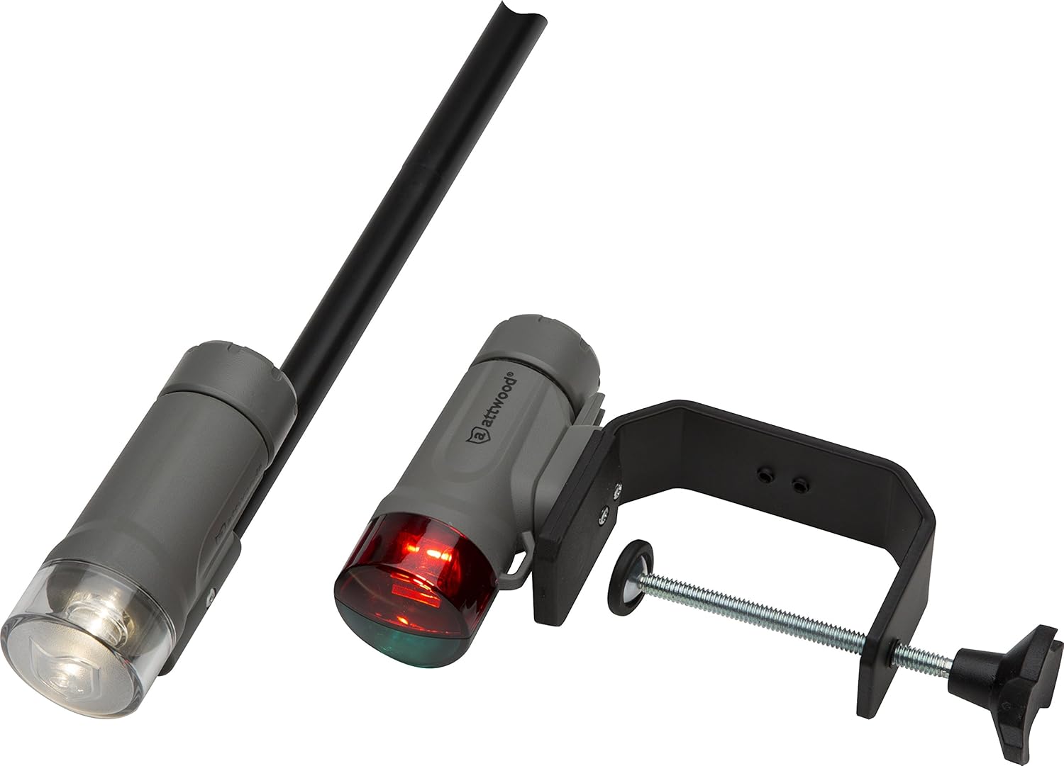 attwood 14190-7 Water-Resistant Portable Clamp-On LED Light Kit with Marine Gray Finish - Image 5