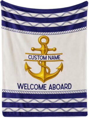 CSKIS Personalized Anchor Blanket w...