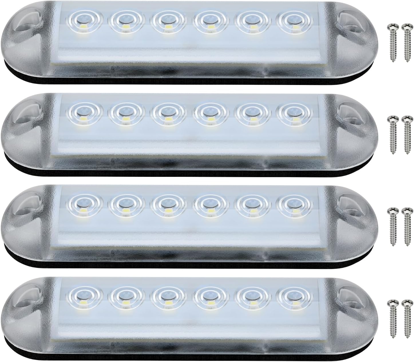 RGBW Boat LED Courtesy Light 12V 4PCS, 4 Inches Marine Courtesy Light Strip, IP67 Waterproof Boat Interior Cabin Lighting for Pontoon Sailboat Bass Yacht Kayak - Image 9