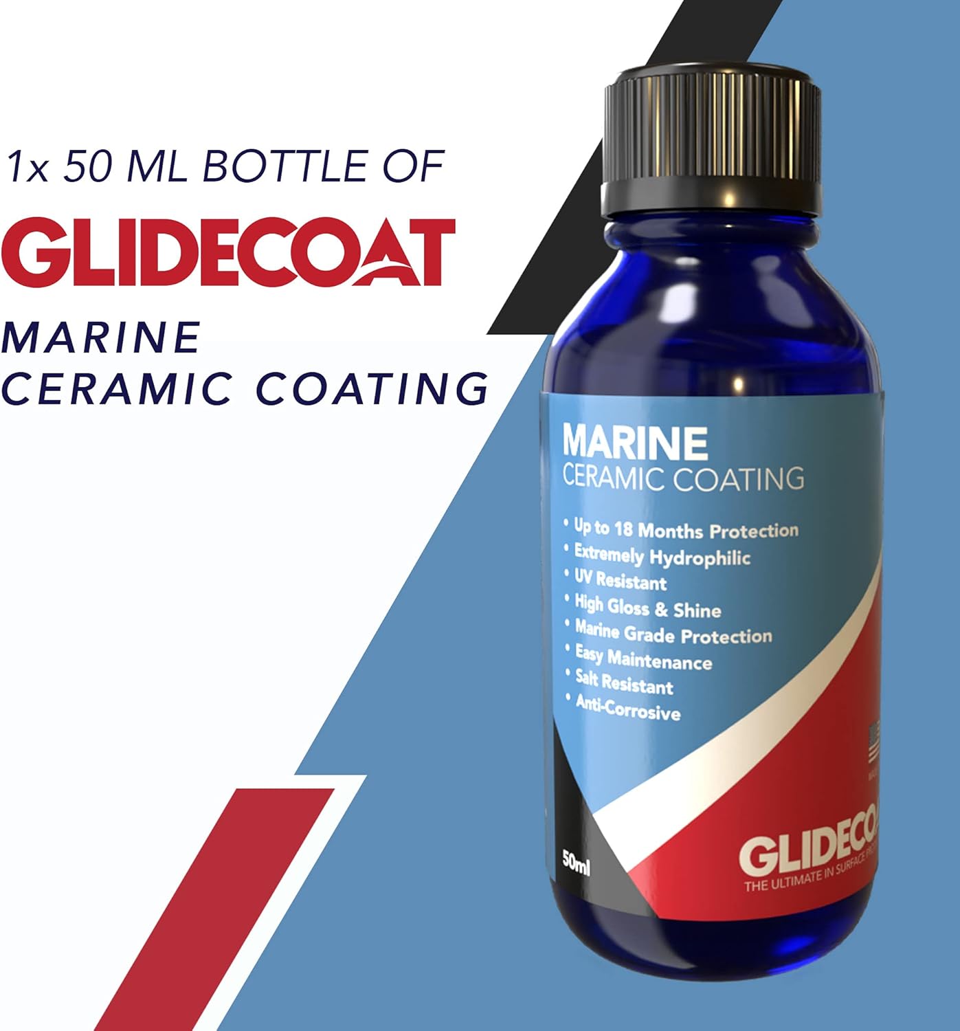Marine Ceramic Coating - 50ml - UV Protection, Enhanced Gloss, Super Hydrophobic Surface Repels Dirt, Salt, Water and more - DIY Friendly Ceramic Coating for Boats - Boat Wax Alternative - Image 4