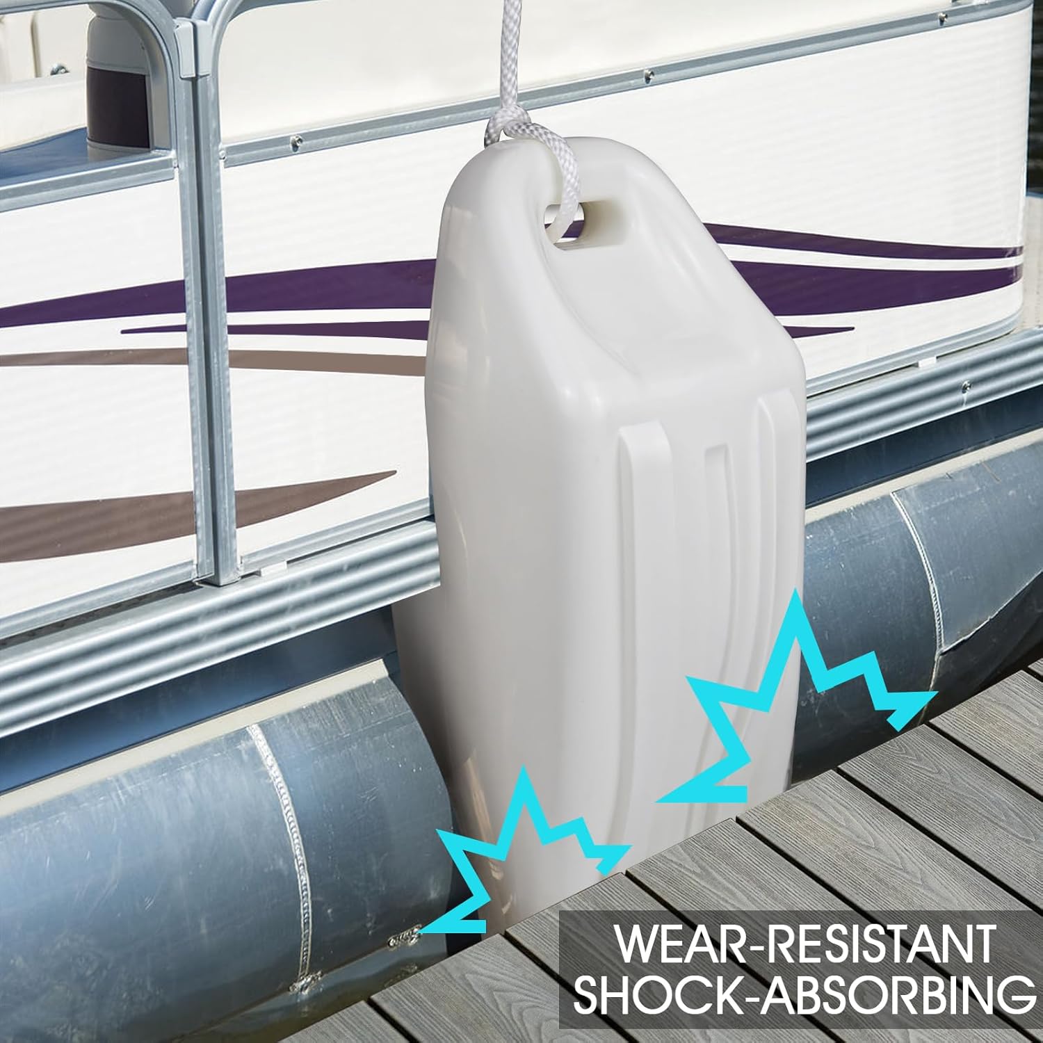 Pontoon Fenders Boat Bumpers for Docking Pontoon Boat ONLY,Customized Inflatable Fender Dock Bumper with Locking Recessed Groove&Grip Handle - Image 3