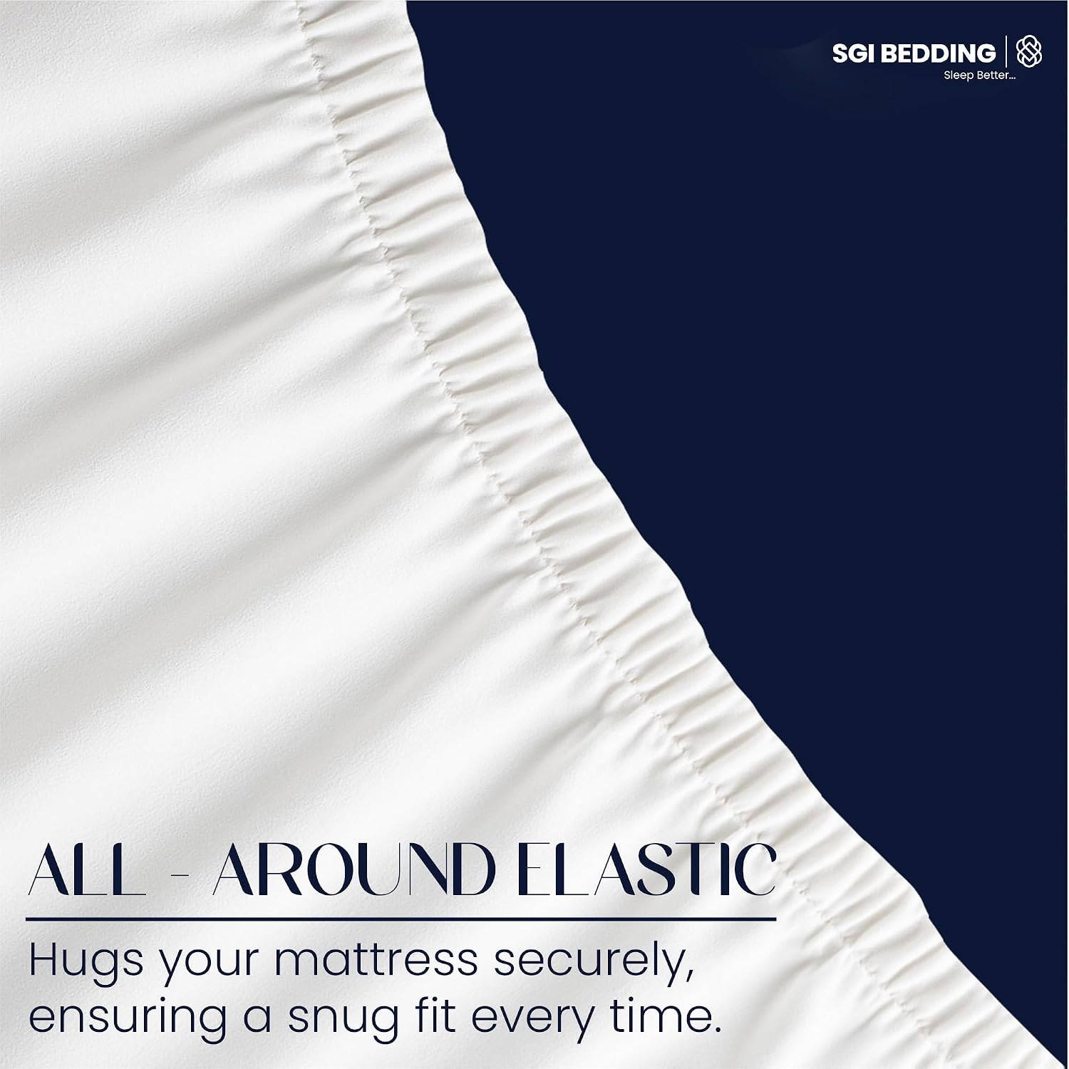 SGI Bedding Waterproof XL V Berth Mattress Protector 102" Head x 82" Length x 30" Foot – 15" Deep Pocket, 360° Fitted Style Mattress Pad Cover, Soft Noiseless & Breathable Cover for Boat – Navy Blue - Image 4