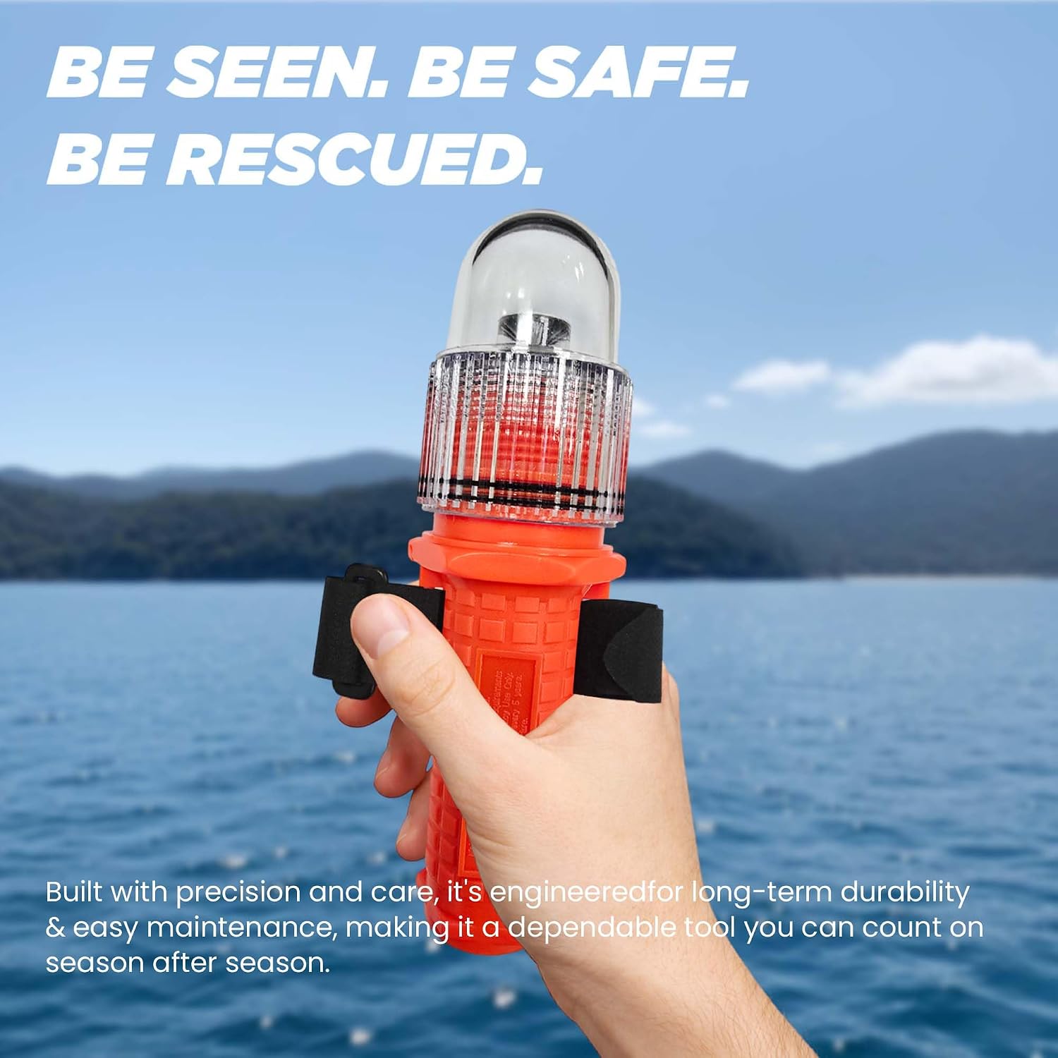 TEKTITE® SOSeFLARE 5 NO MORE FLARES! Electronic Boat Distress Flare - USCG & SOLAS Compliant Marine Safety Signal - Nighttime SOS Emergency Light - Waterproof Handheld LED Locator for Boats. - Image 3