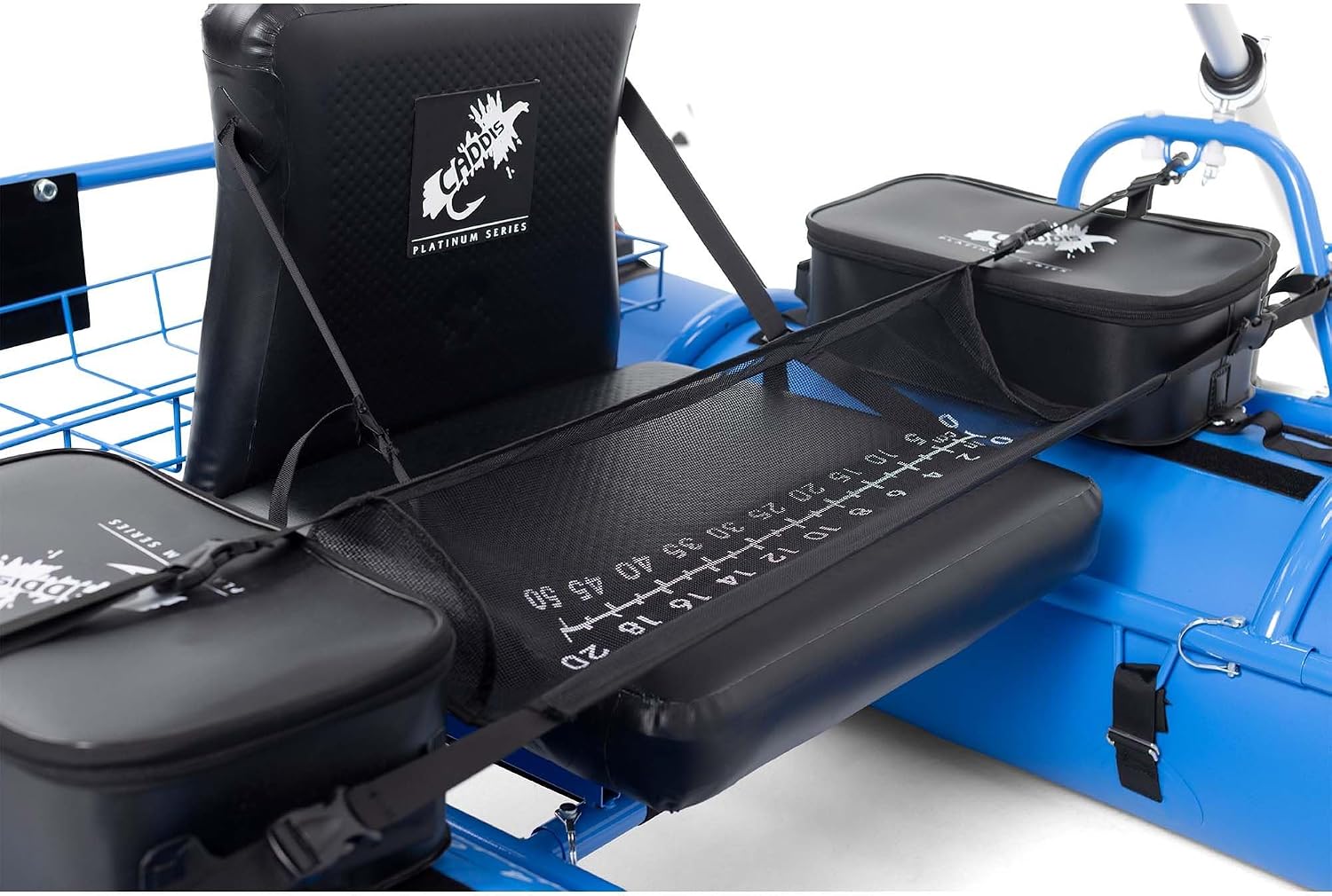 CADDIS Full Frame Pontoon Fishing Boat Made with Steel/Aluminum for 1 Person – 8/9 Foot Options, Lightweight with Motor Mount, Collapsible Frame and Reinforced Bladderless PVC Pontoons - Image 4