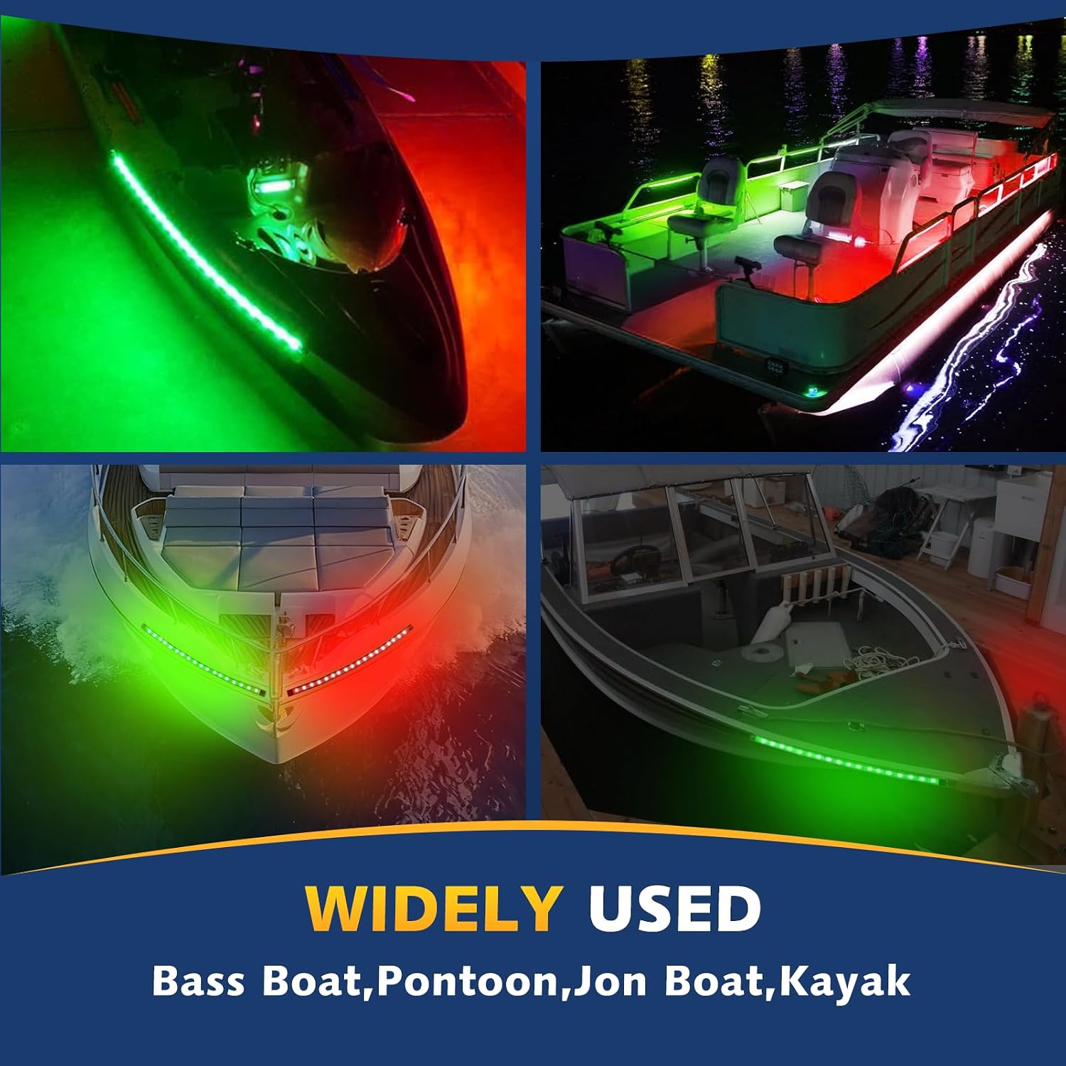 Boat Navigation Lights LED, Red and Green Boat Lights LED Waterproof, Marine Navigation Bow Light for Night Fishing, Boating, Navigating, Lighting, Fits for Pontoon, Bass & Jon Boats, Yacht - Image 8