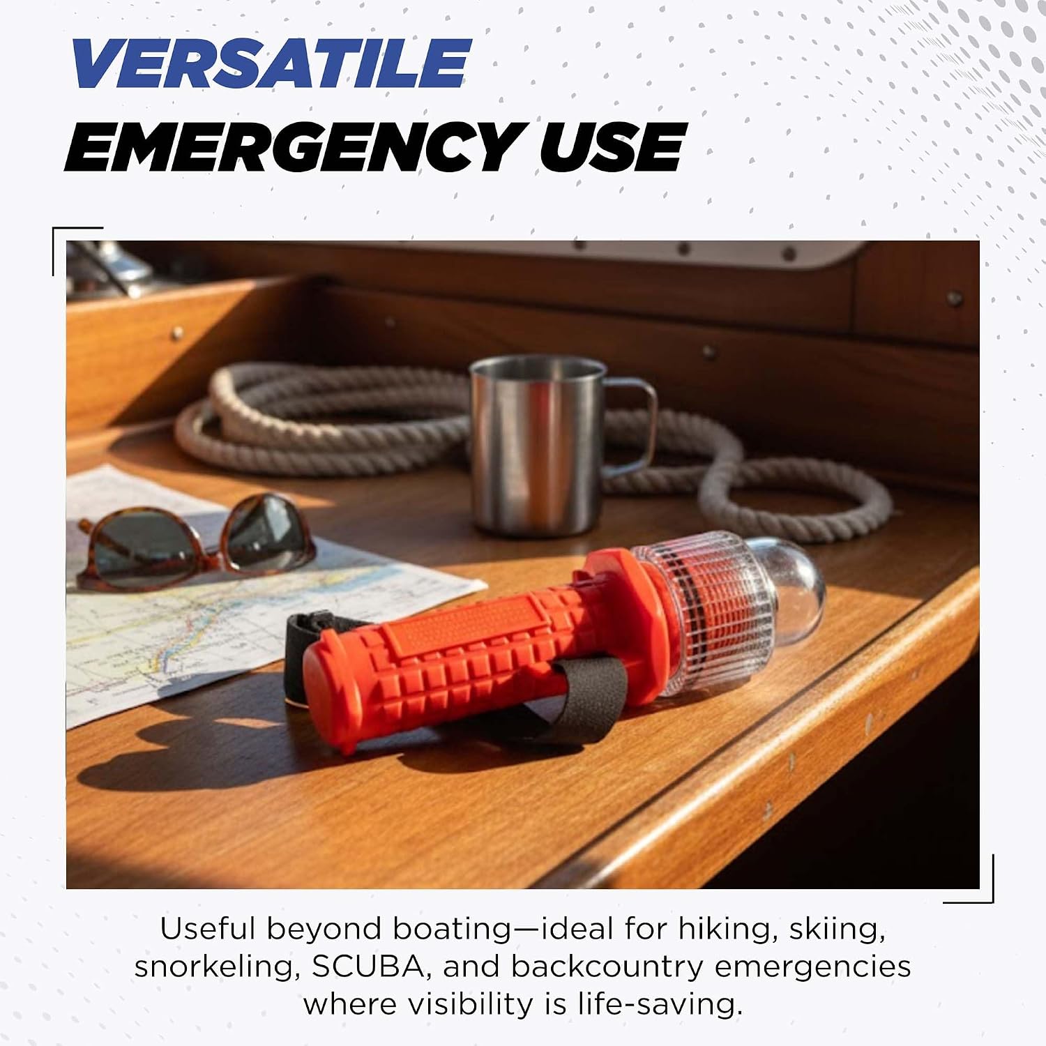 TEKTITE® SOSeFLARE 5 NO MORE FLARES! Electronic Boat Distress Flare - USCG & SOLAS Compliant Marine Safety Signal - Nighttime SOS Emergency Light - Waterproof Handheld LED Locator for Boats. - Image 7