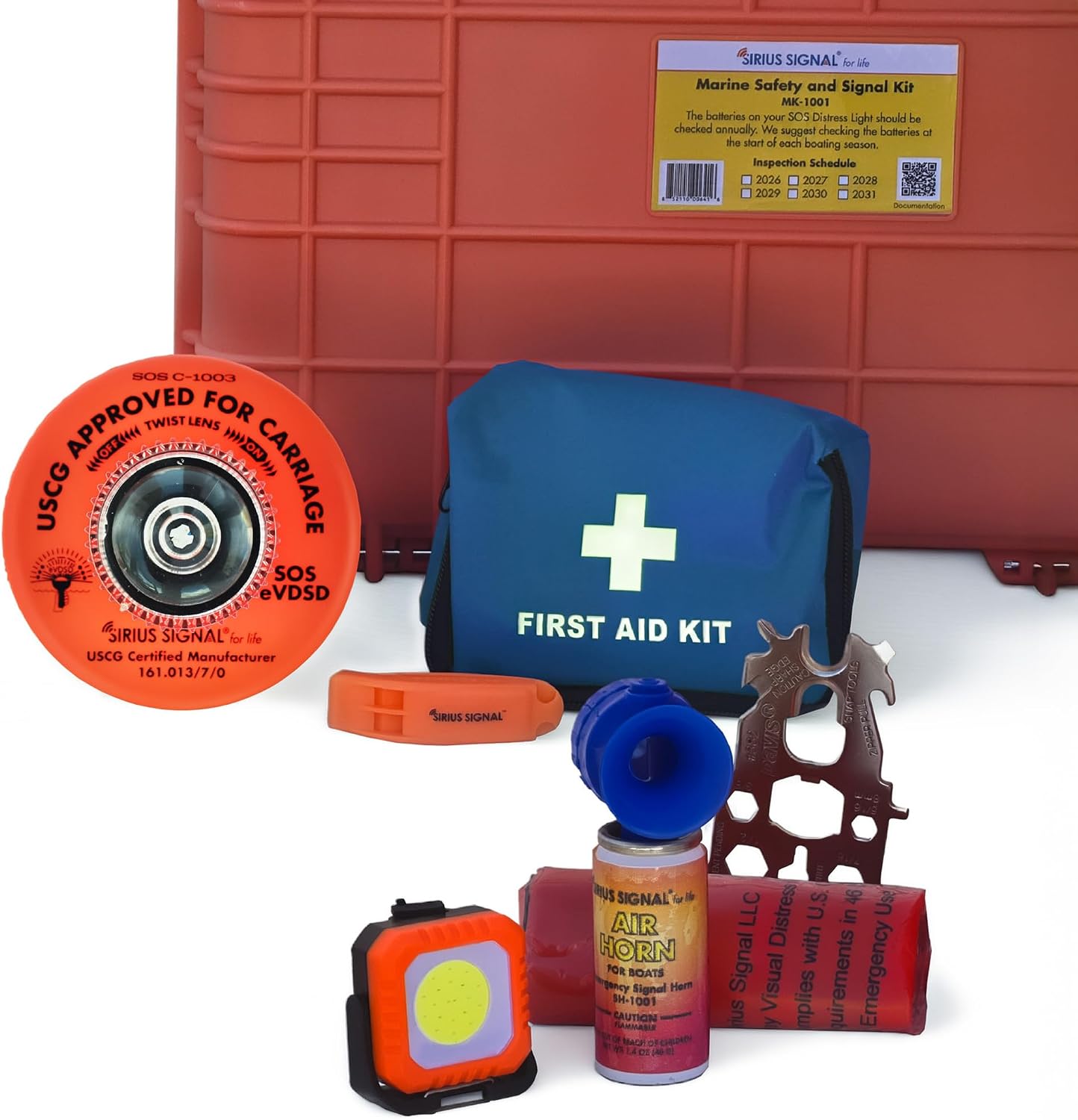 Sirius Signal MK-1001 Boating Safety and Emergency SOS Kit - Complete Visual, Audible, and First Aid System - USCG Approved - Image 8