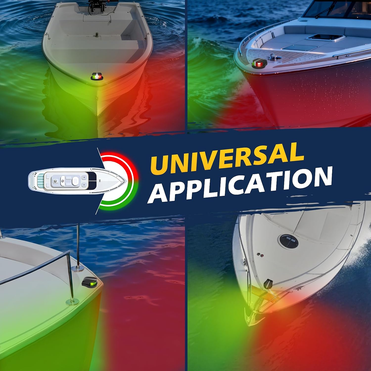 Boat Navigation Lights LED, Red and Green Marine Navigation Lights for Boats LED Waterproof IP67, 12V Bi-Color Bow Light for Boats, Pontoon, Fishing, Bass & Jon & Small Boat, Yacht - Image 8