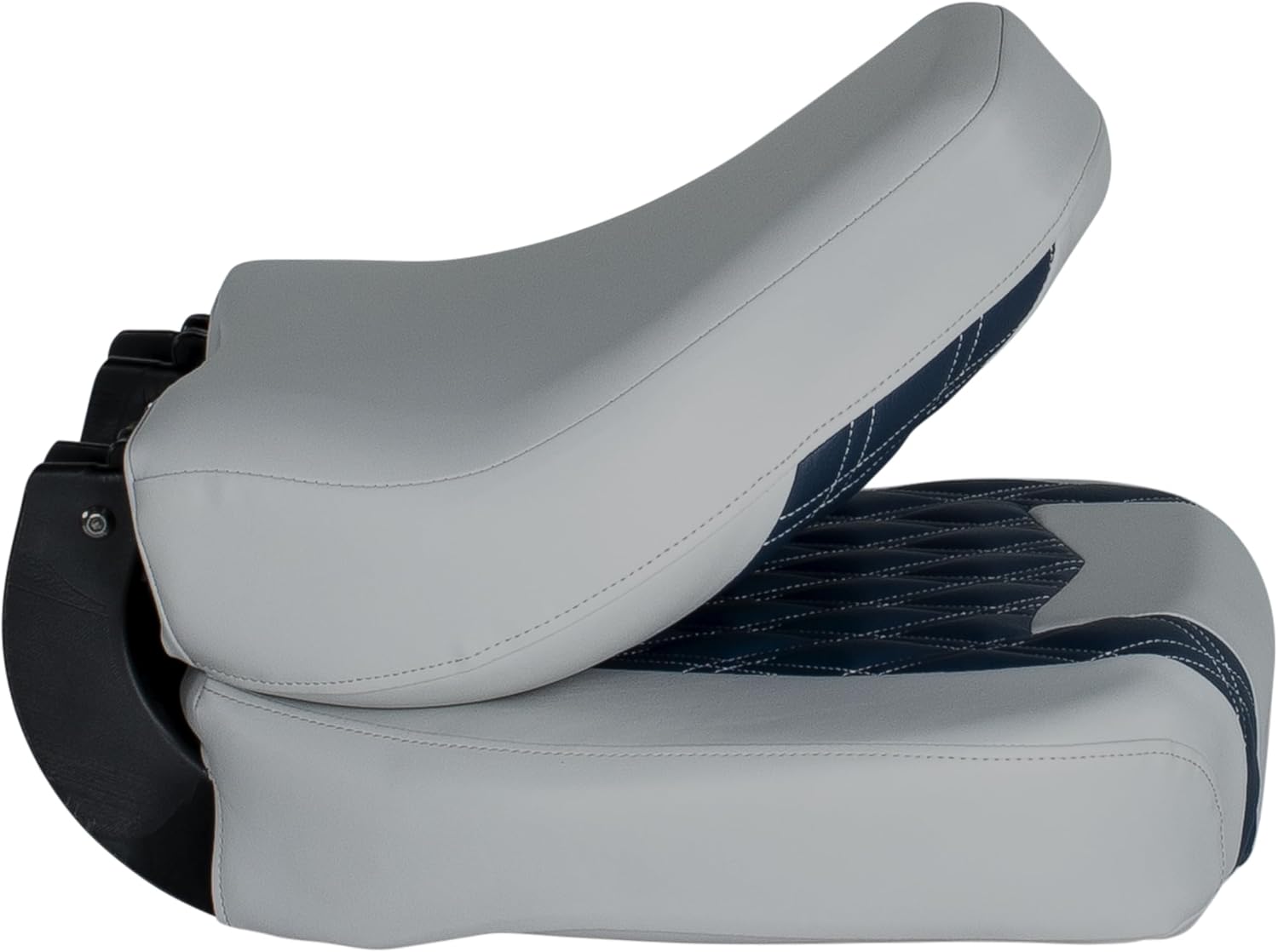 Lippert Sunset Collection Folding Pontoon Boat Seat, Contoured Foam Cushioning, Durable Marine-Grade Vinyl, Poly Frame, Pedestal Not Included, 19" L x 19" W x 22.5" H - 2024023317 - Image 4
