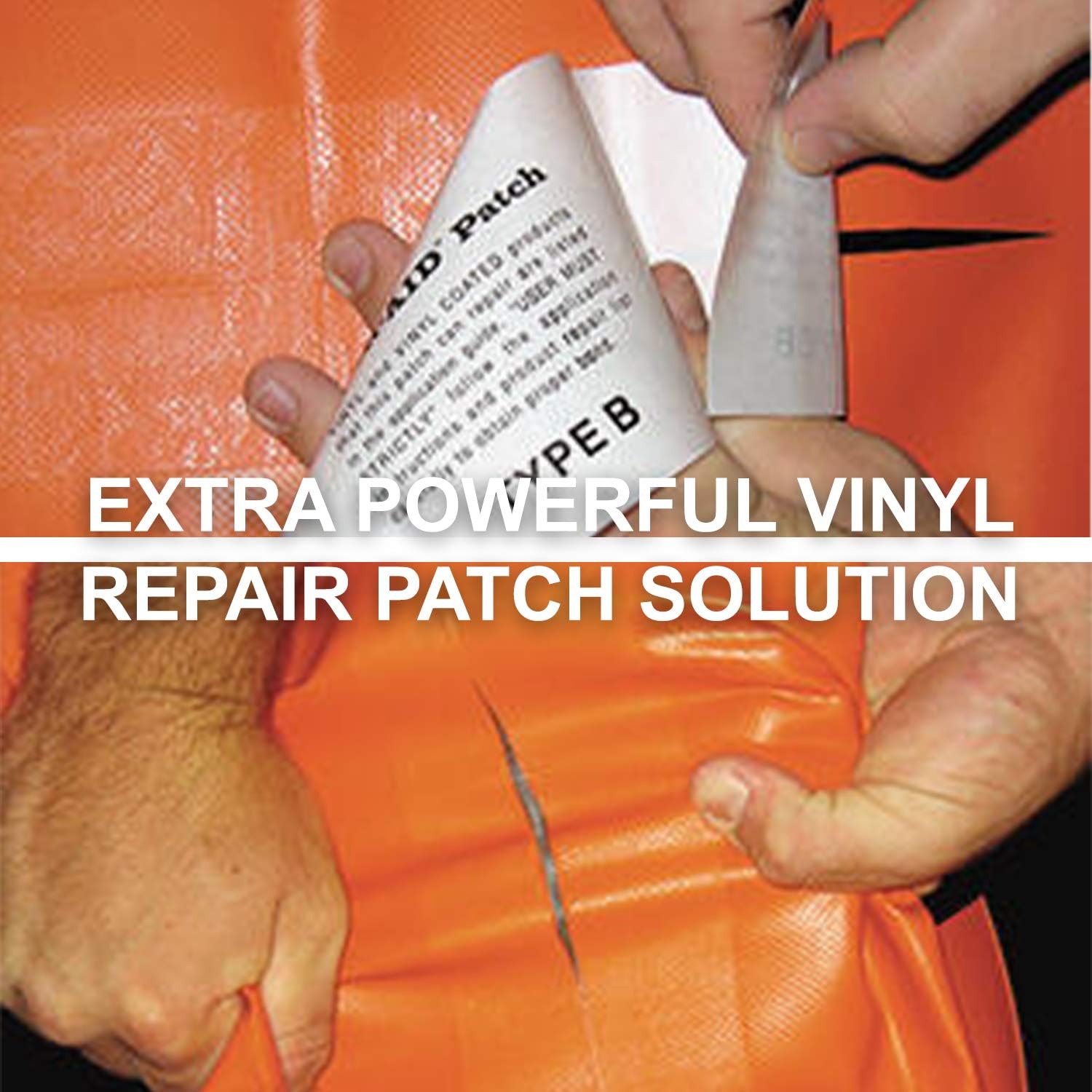 TEAR-AID Vinyl Repair Kit, Type B Clear Patch for Vinyl-Coated Materials, Works on Tents, Awnings, Air Matresses, Pool Liners and More, Green Box, Single Pack | automotive-vinyl-protectants - Image 4